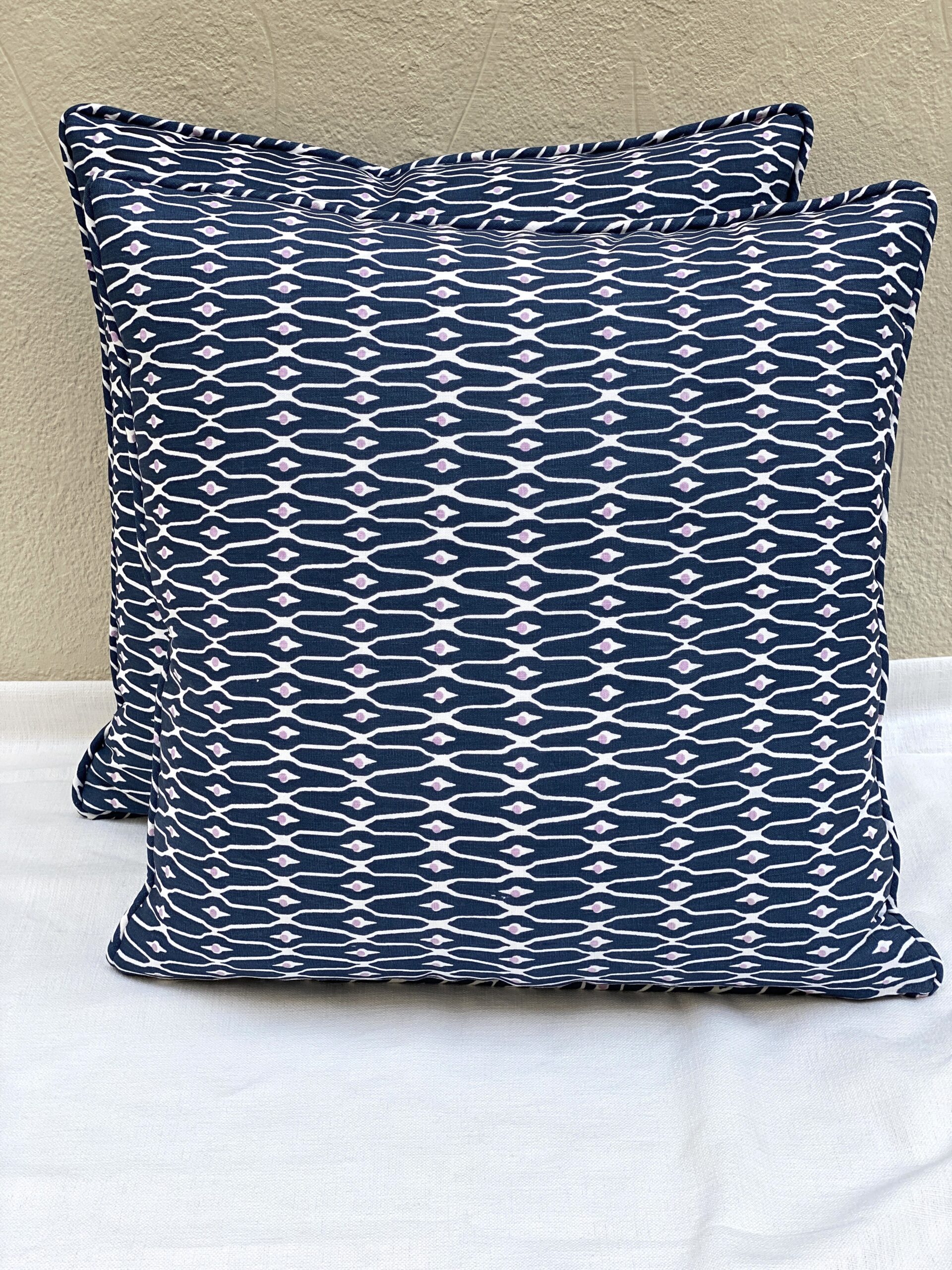 Maresca Textiles Lattice Block Pillows