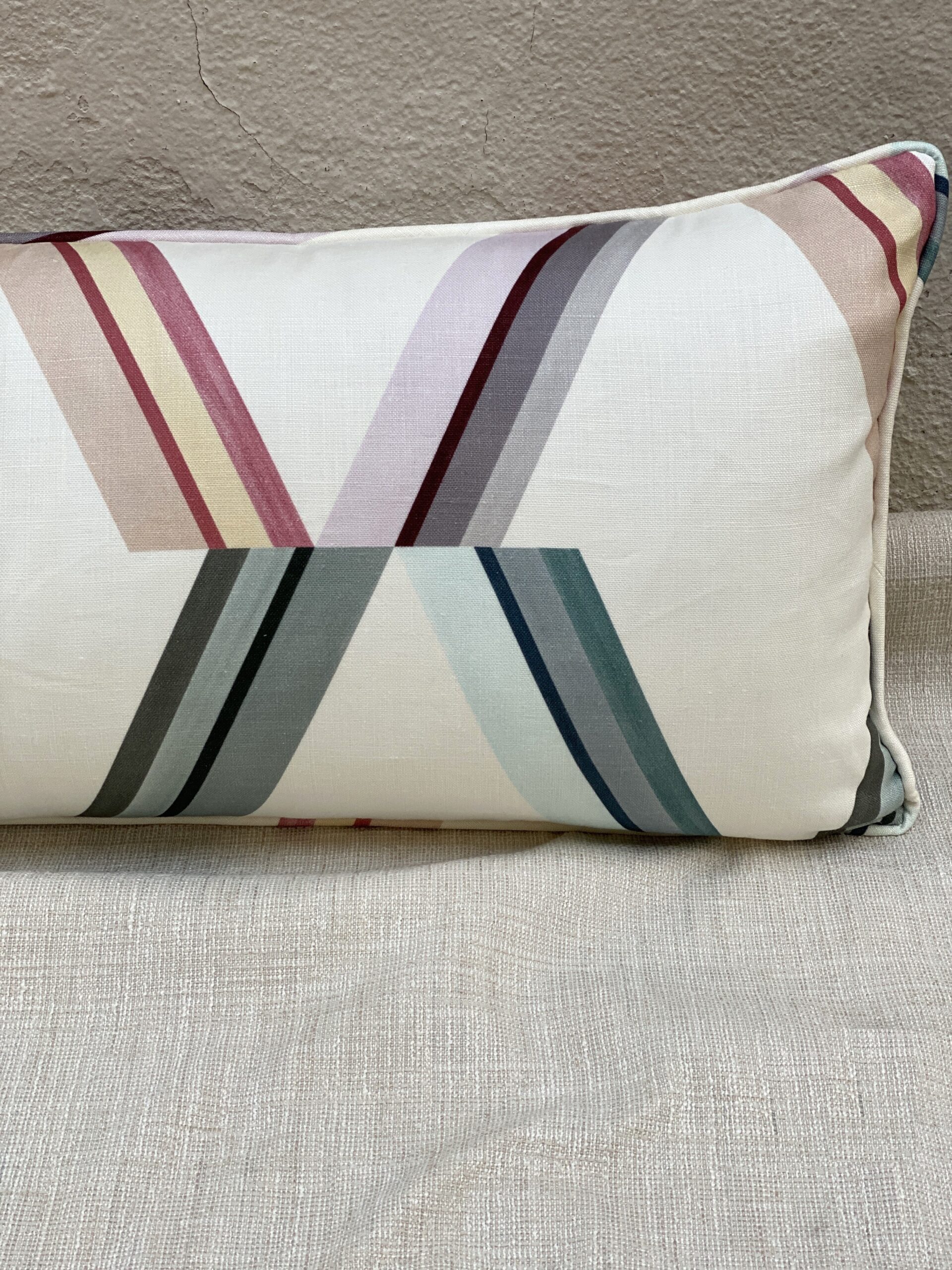 The Vale Diana Stripe Pillows Candyfloss