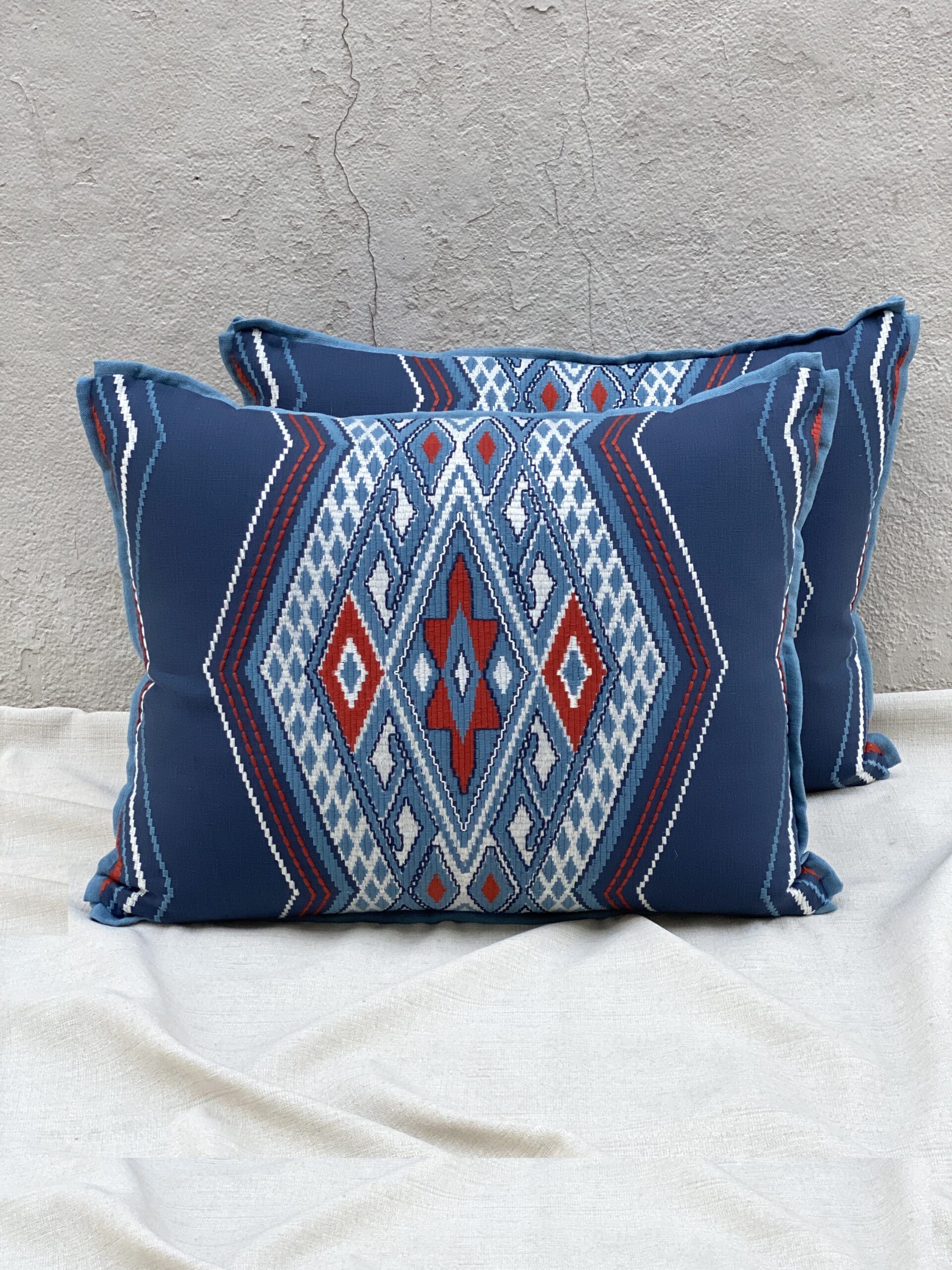 Schumacher Bayeta Embroidery Pillows
