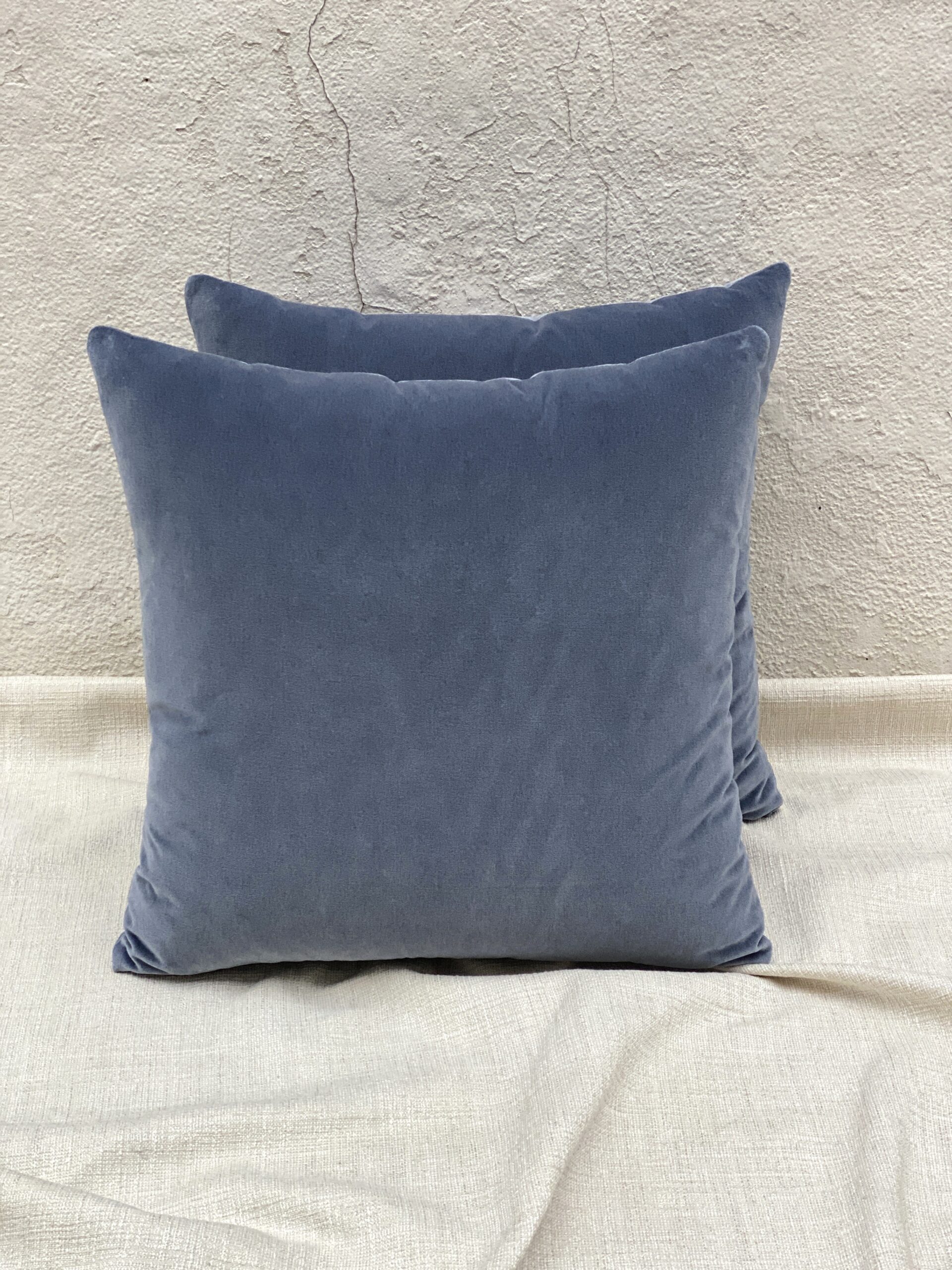 Hickory Blue Velvet Pillows