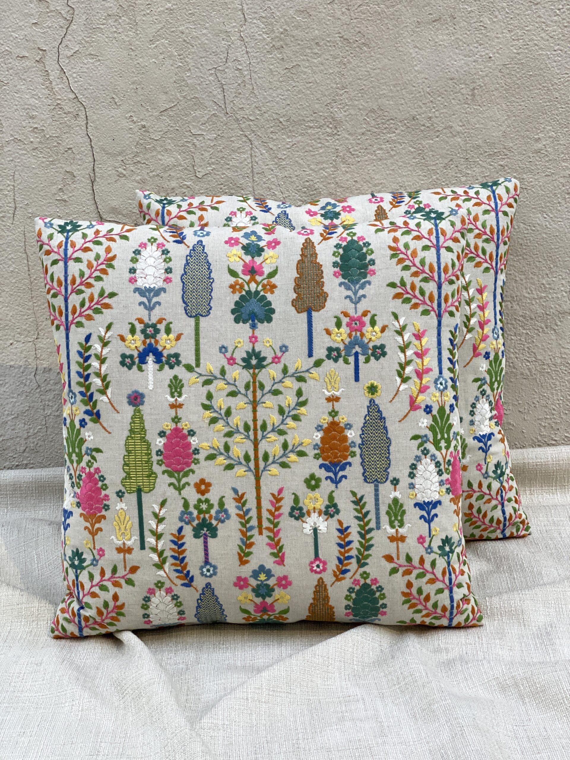 Schumacher Desna Embroidery Pillows