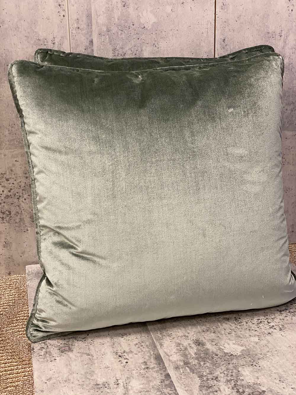 Grey Silk Velvet Blend Pillow