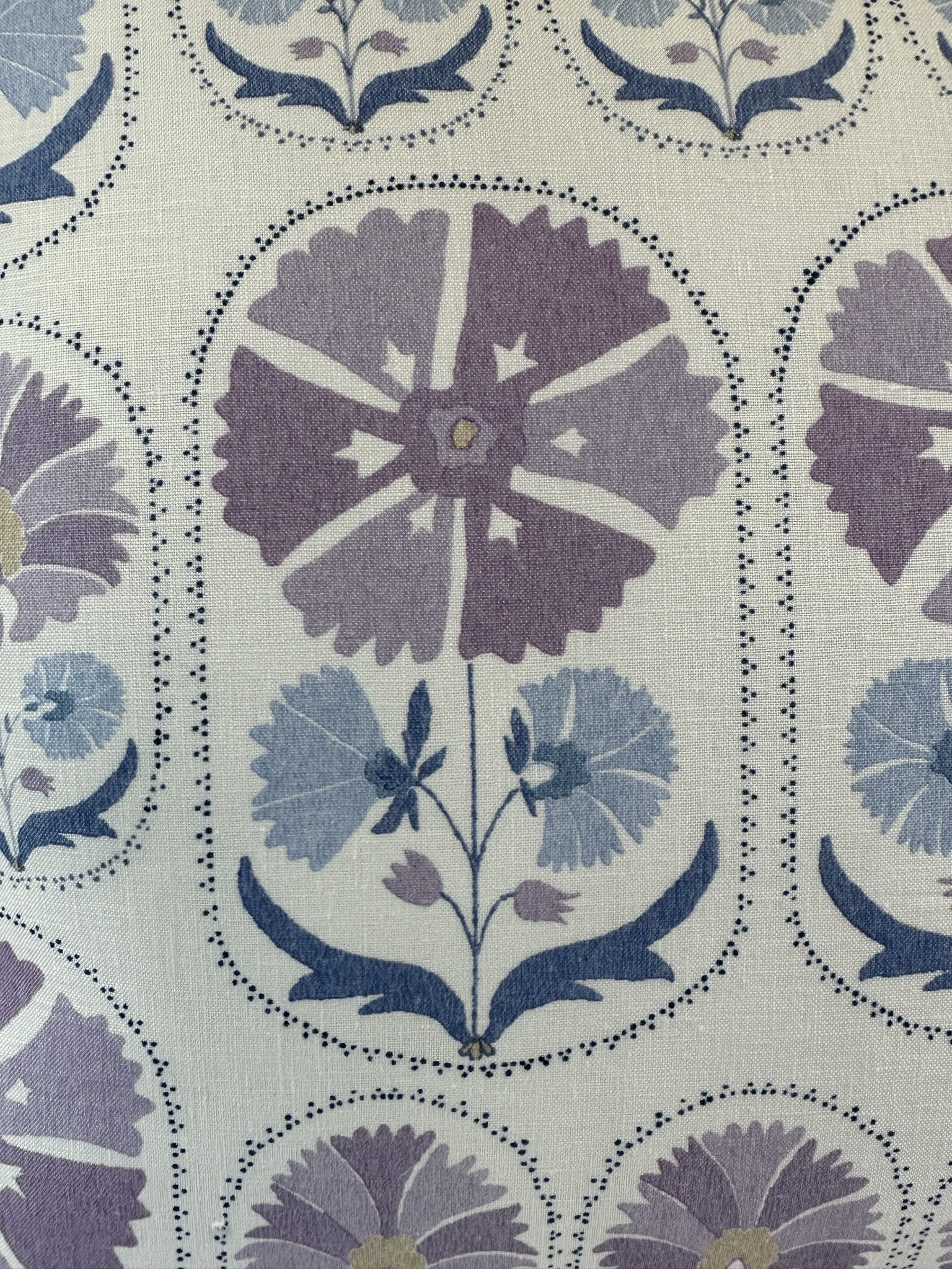 Schumacher Anjuna Floral Linen Print Pillows