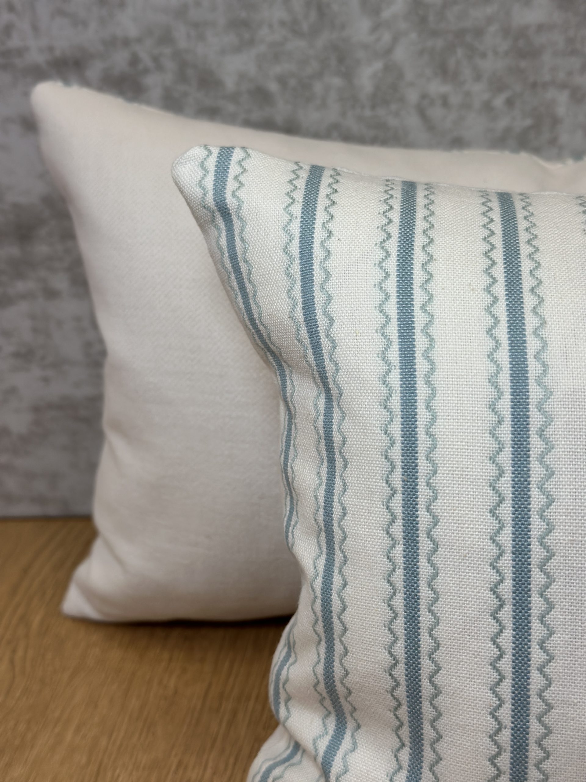 Schumacher Birdie Ticking Stripe Pillows