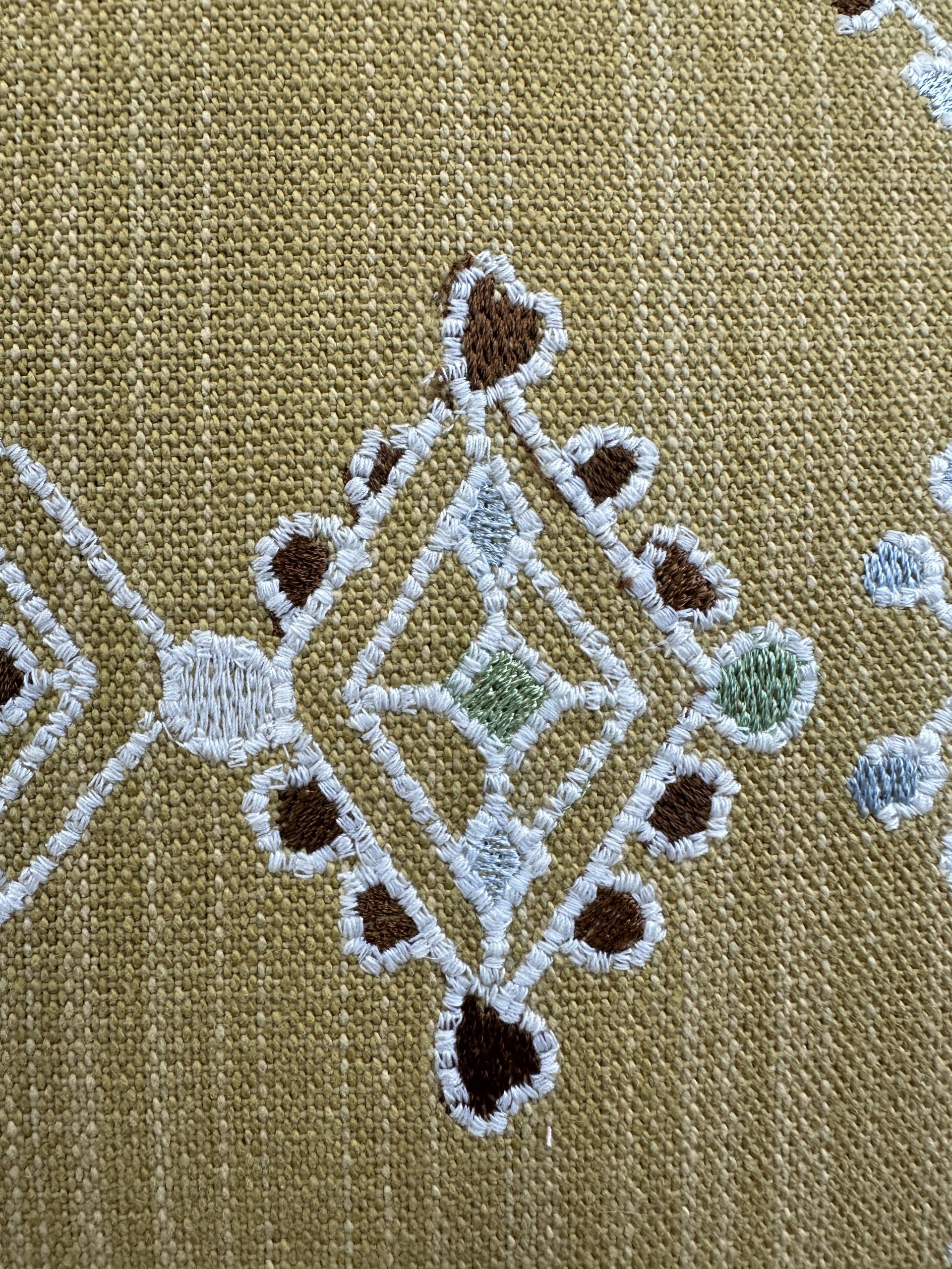 Schumacher Kalindi Embroidery Pillows
