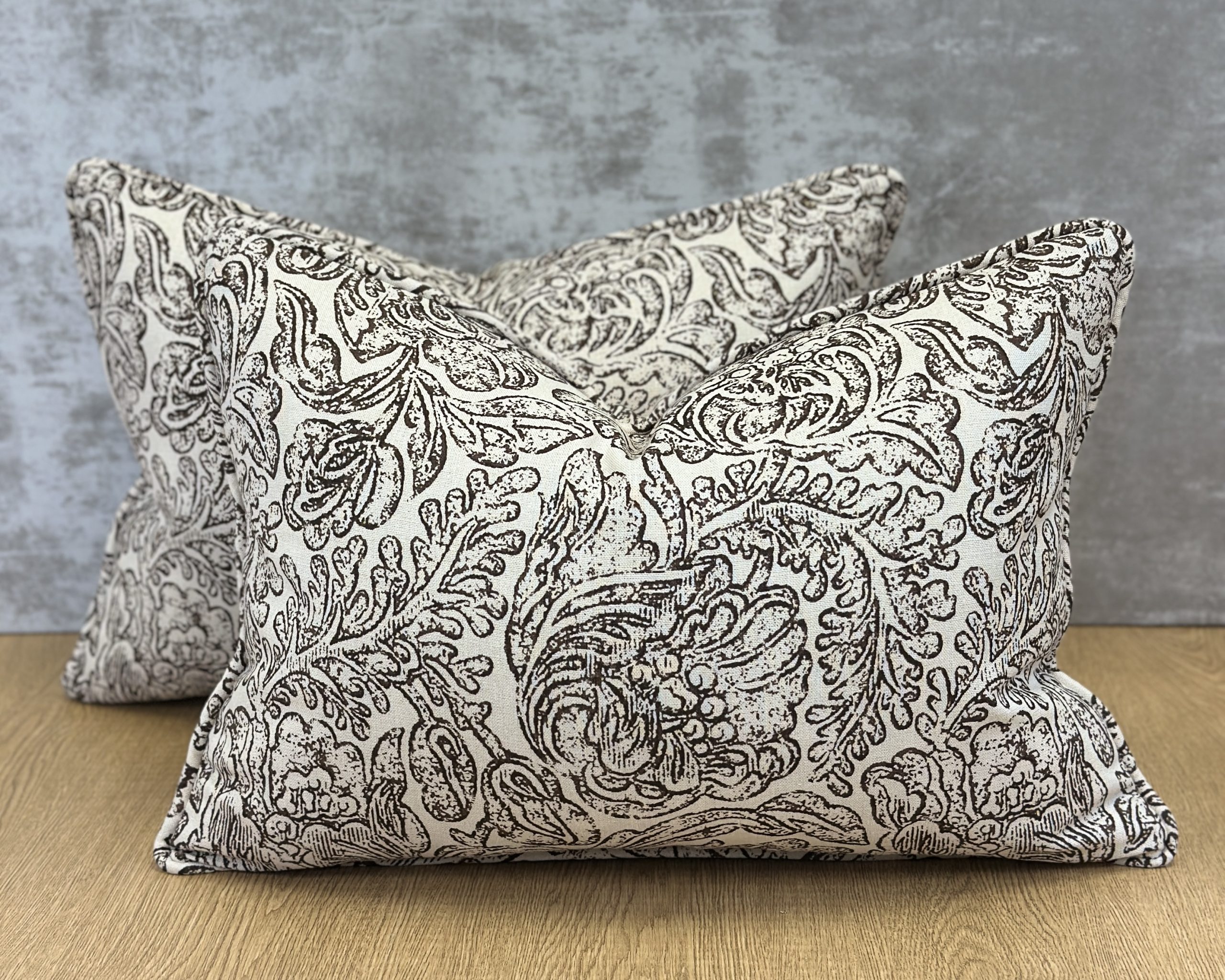 Jasper Woodblock Flower Pillows