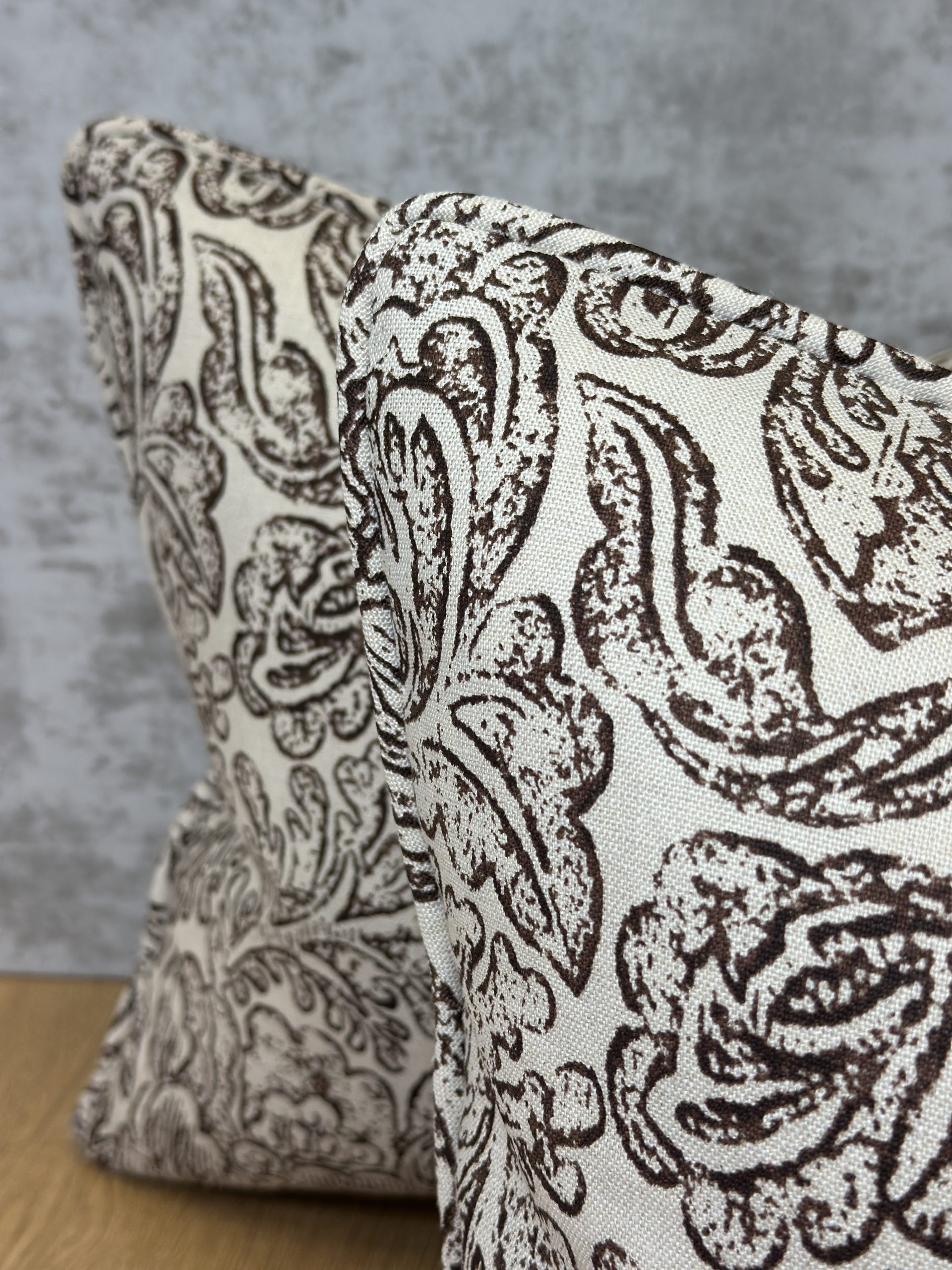 Jasper Woodblock Flower Pillows