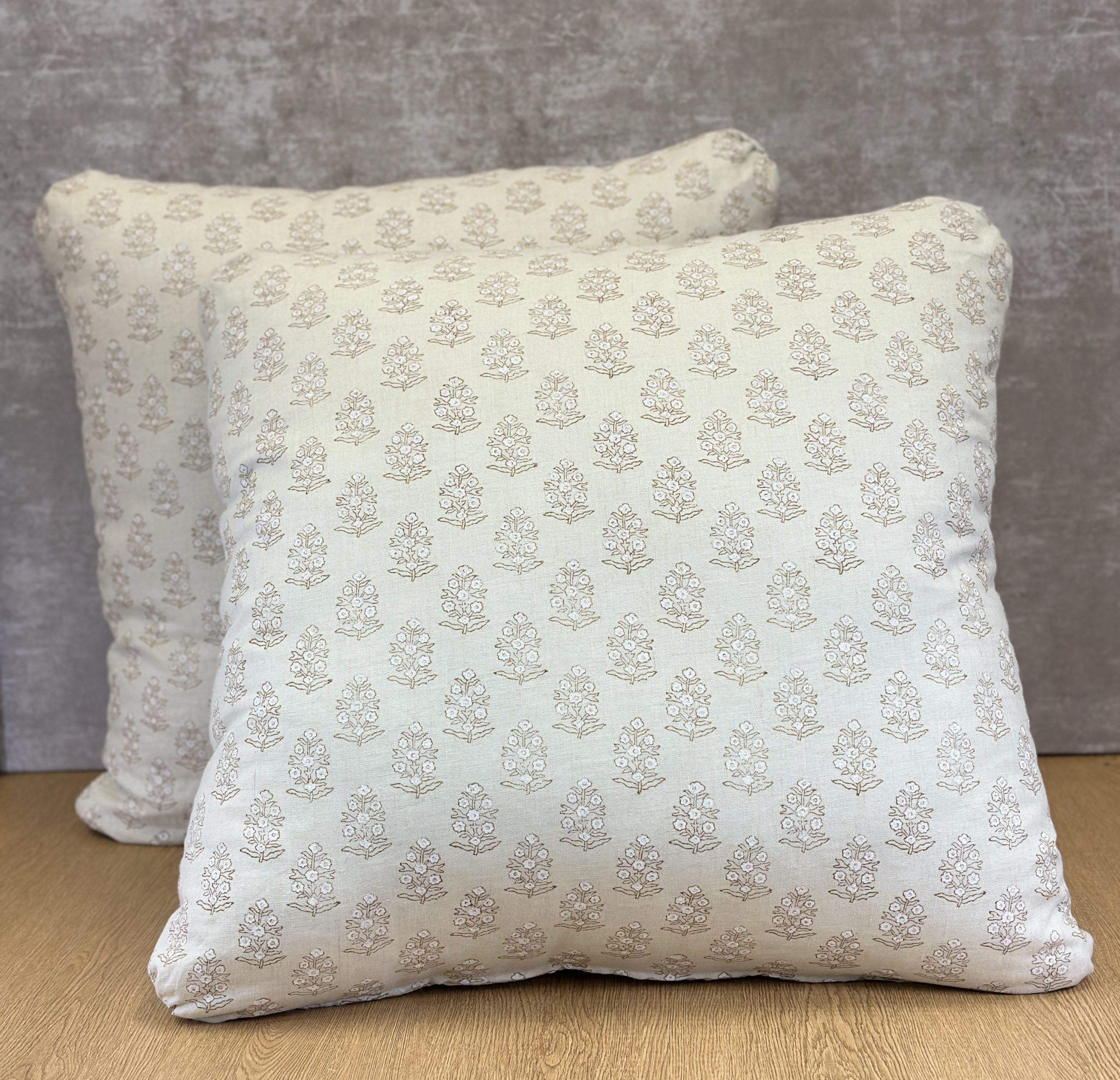 Schumacher Aditi Hand Blocked Print Pillows