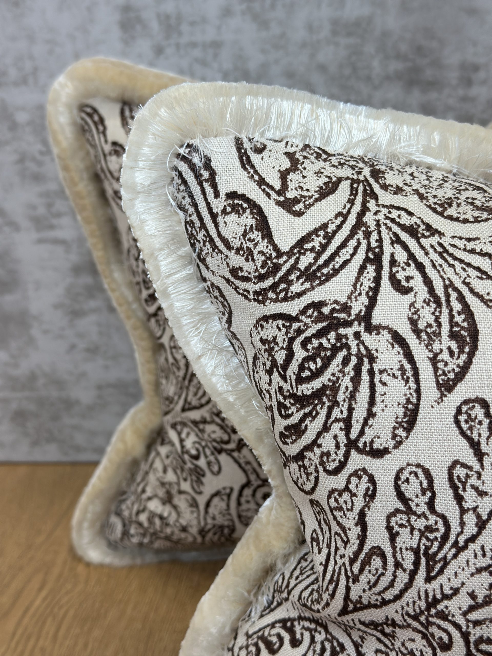 Jasper Woodblock Flower Pillows