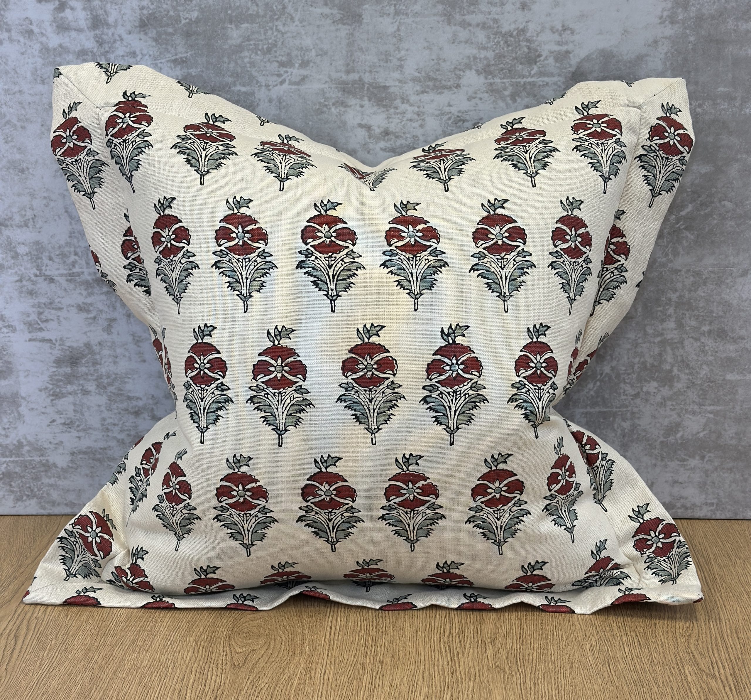 Robert Kime Field Poppy Heavy Linen Pillows