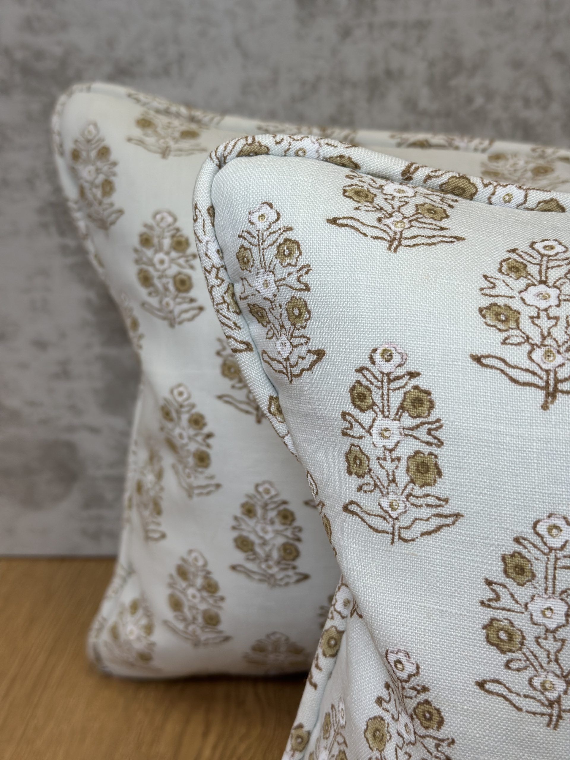 Schumacher Aditi Hand Blocked Print Pillows