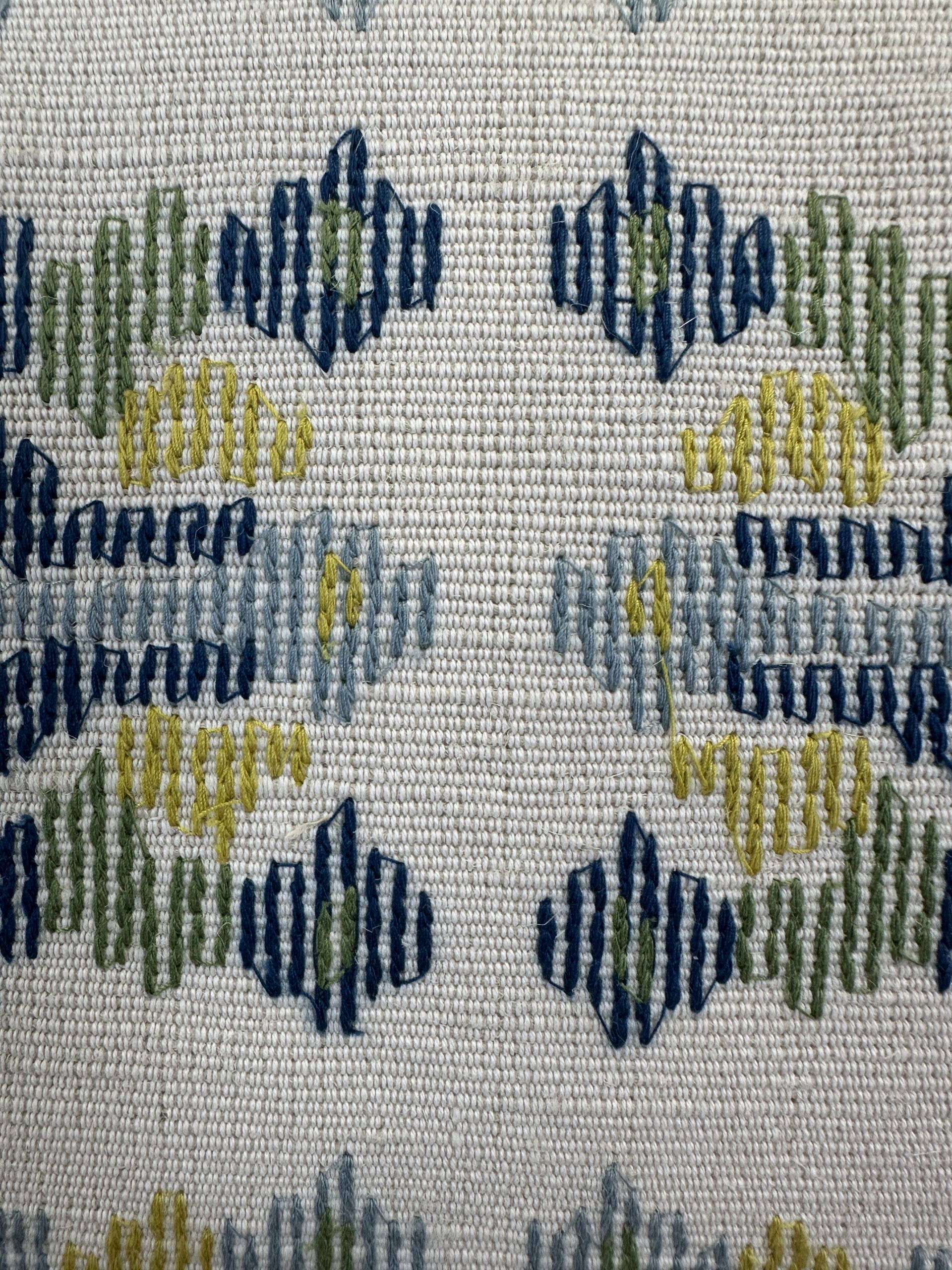 Schumacher Sandor Stripe Embroidery Pillows