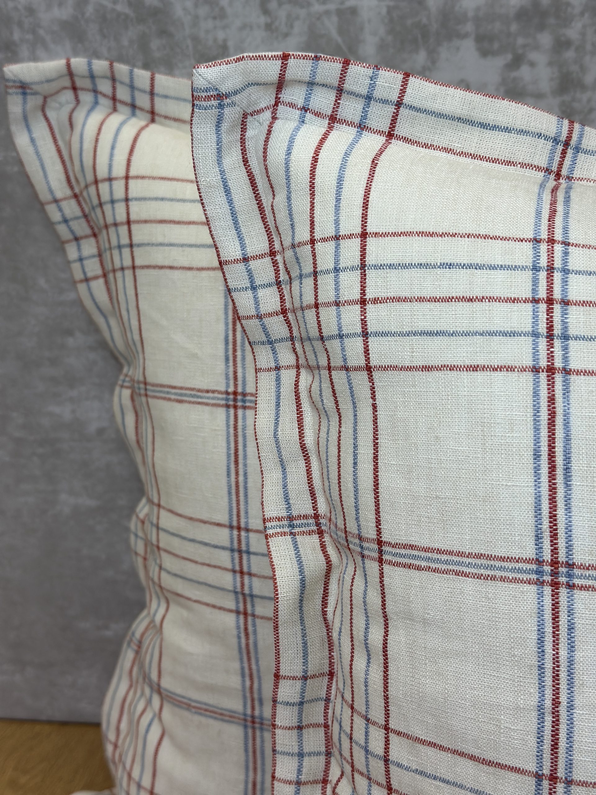 Schumacher Nils Plaid Linen Pillows