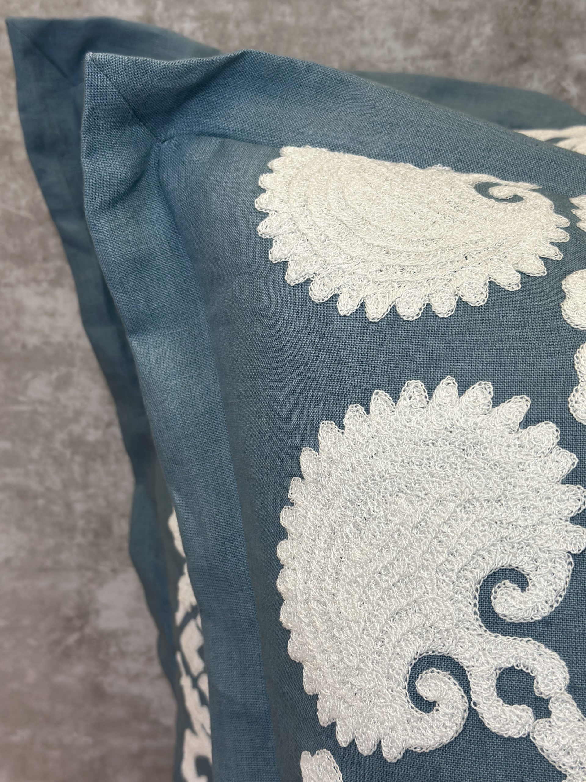 Schumacher Castanet Embroidery Pillows