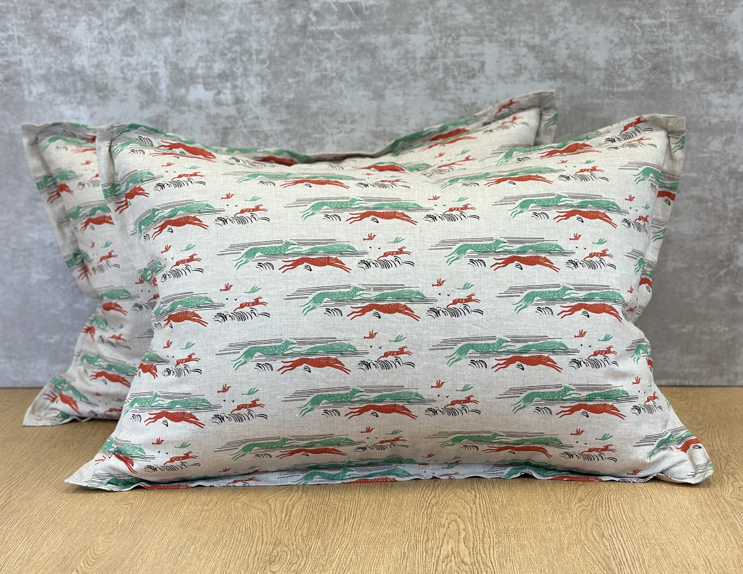 Virginia White Whippets Pillows