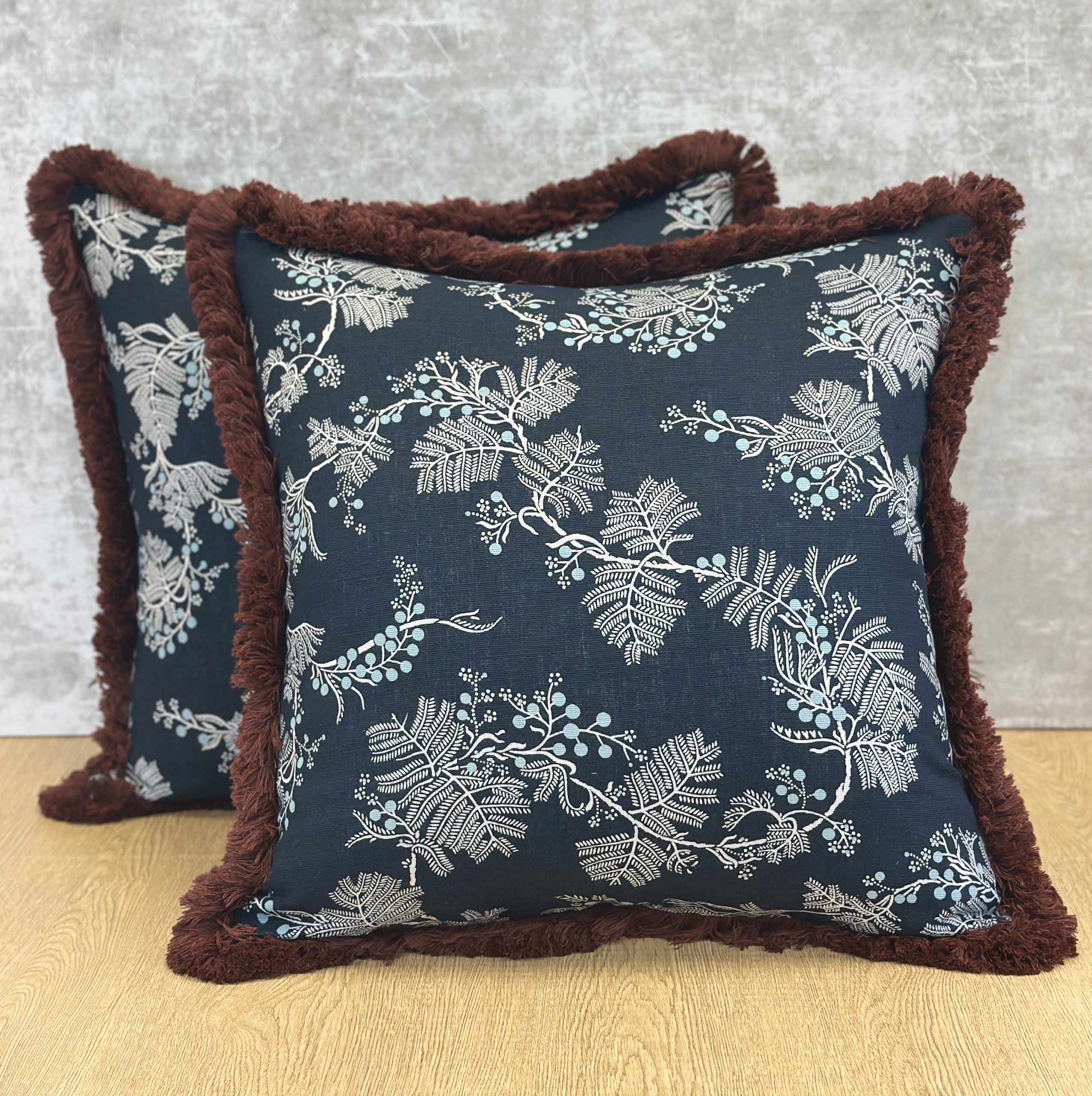 NA Floral Blue Pillows