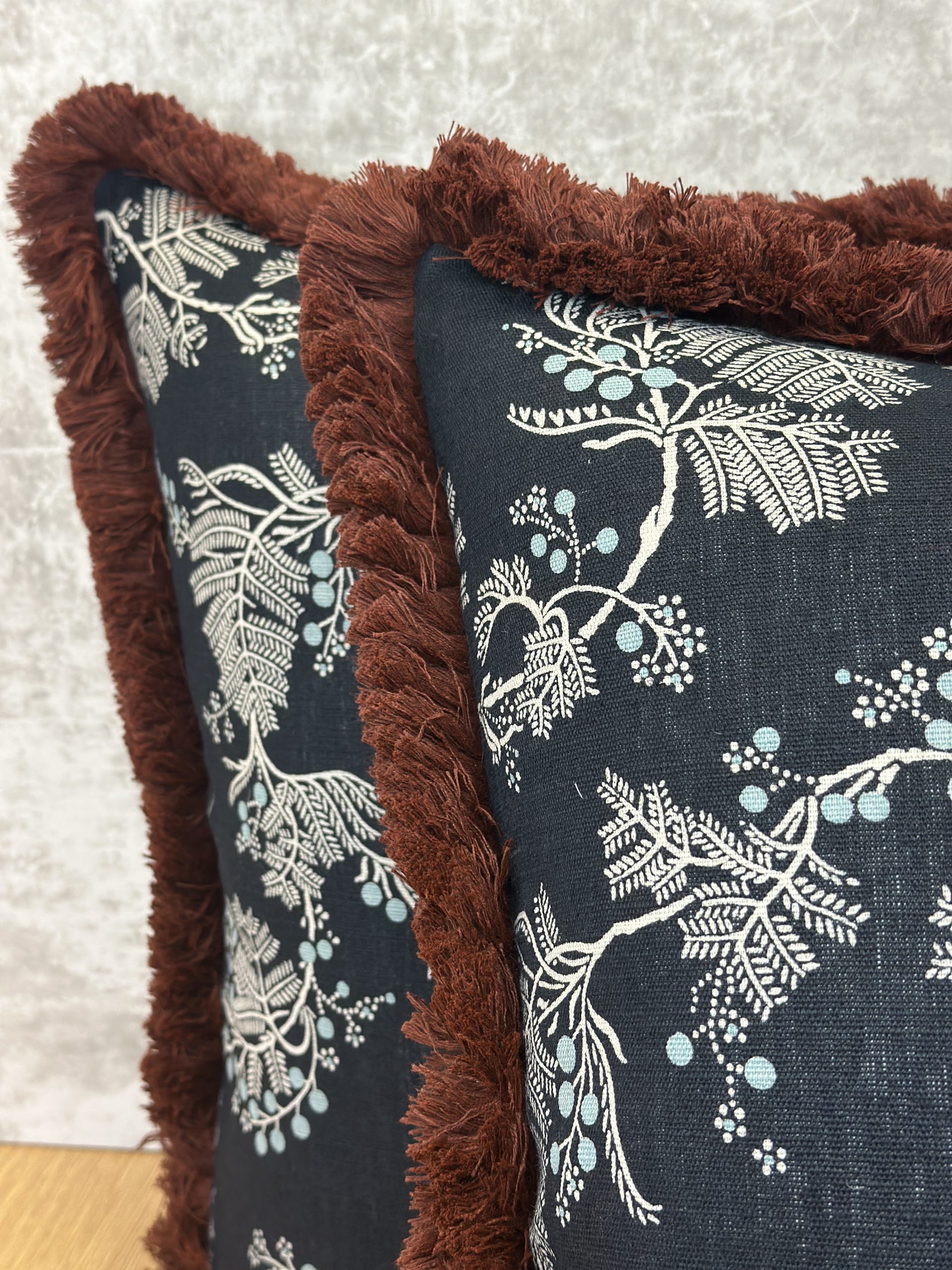 NA Floral Blue Pillows