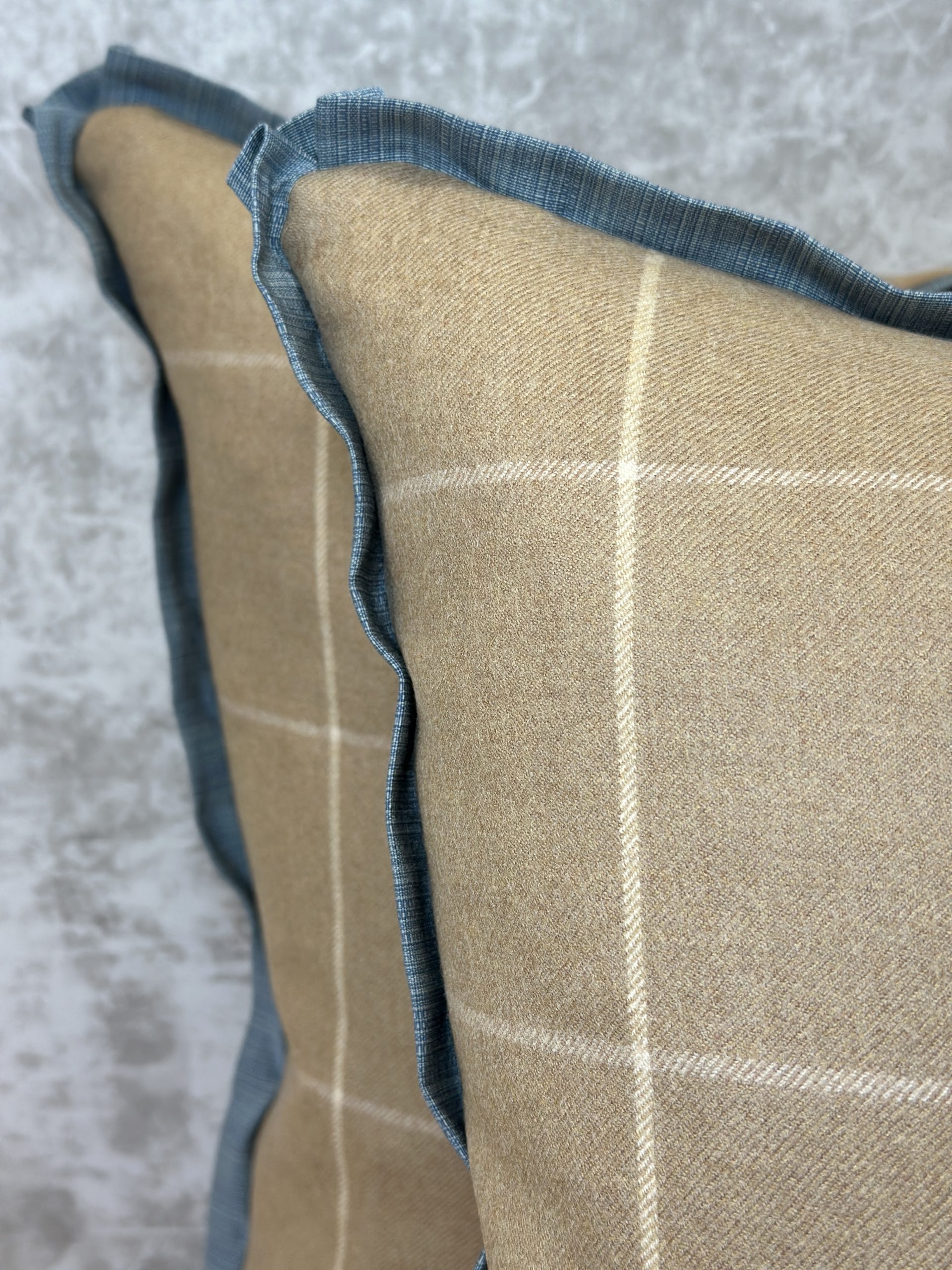 Holland & Sherry Savile Row Windowpane Pillows
