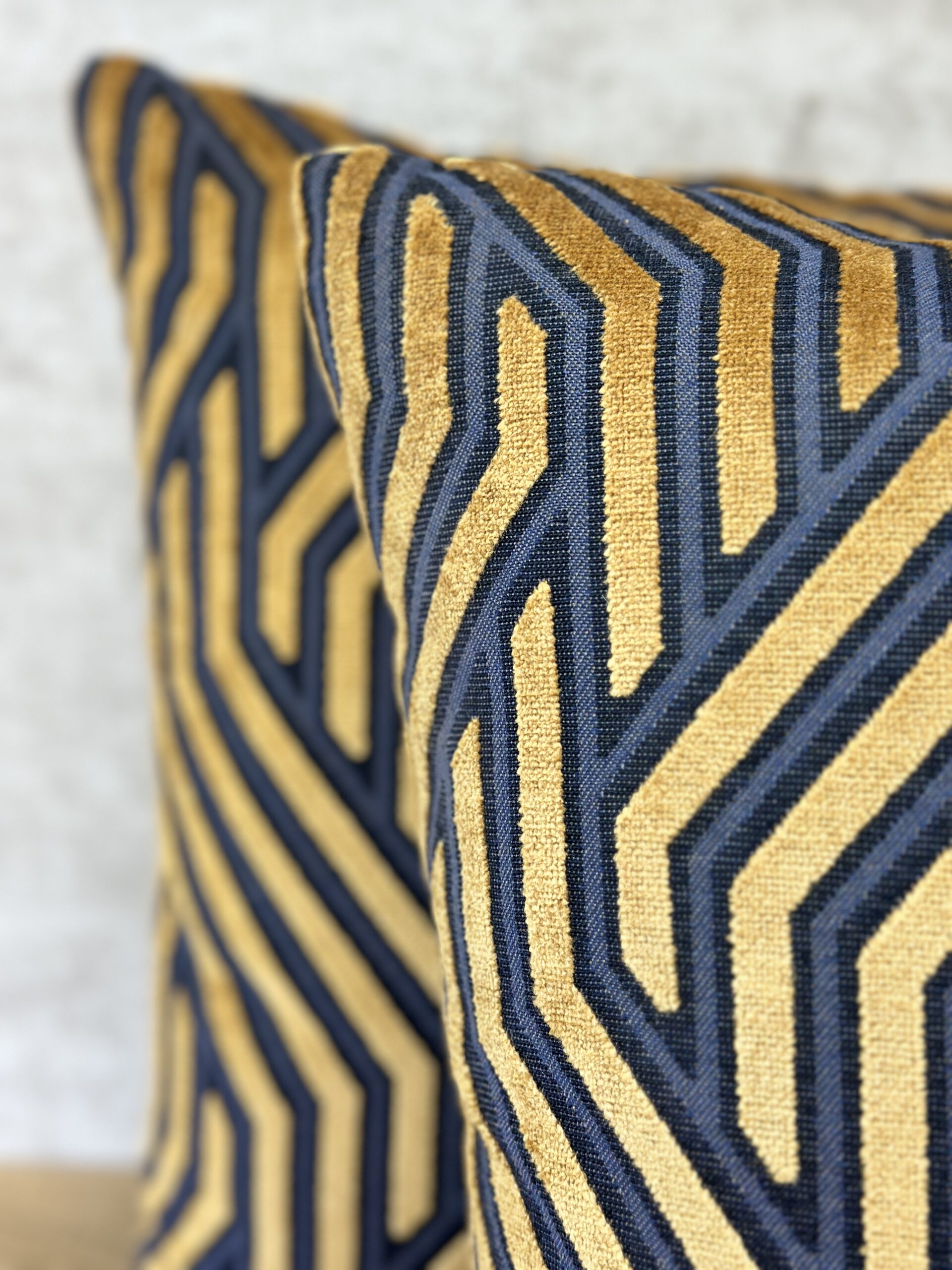 Scalamandre Modernist Jacquard Velvet Pillows