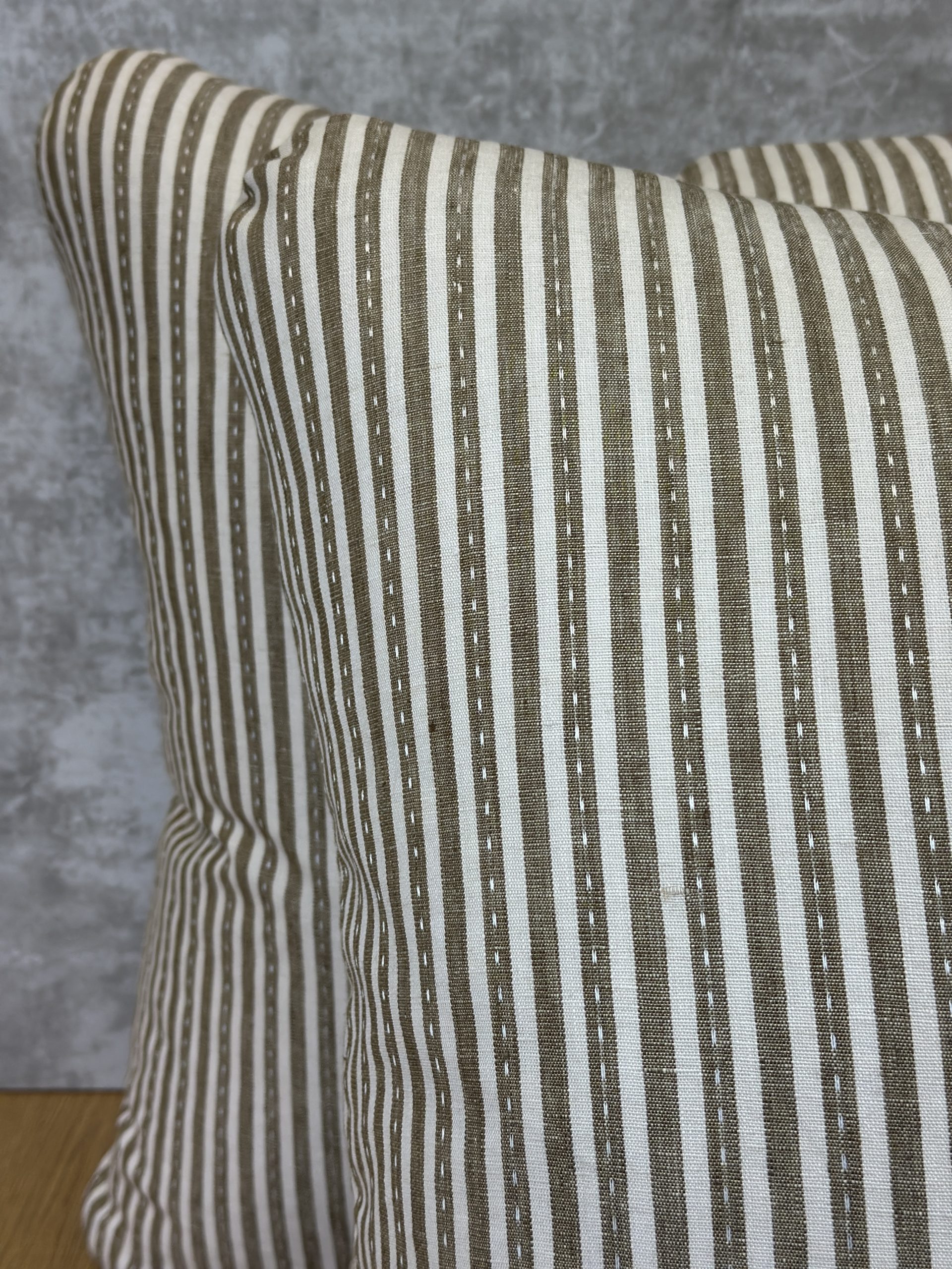 Schumacher Mathis Ticking Stripe Pillows