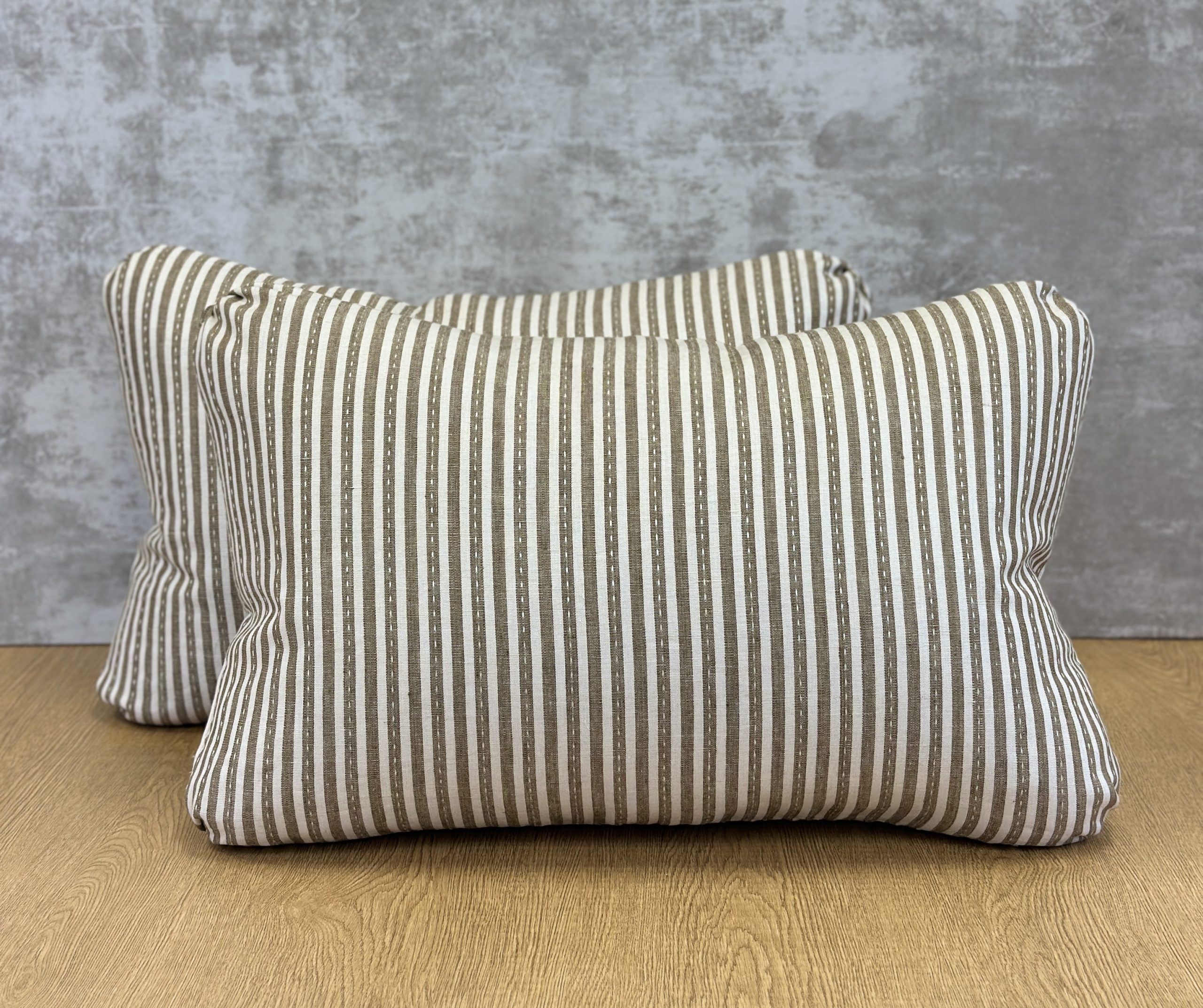 Schumacher Mathis Ticking Stripe Pillows