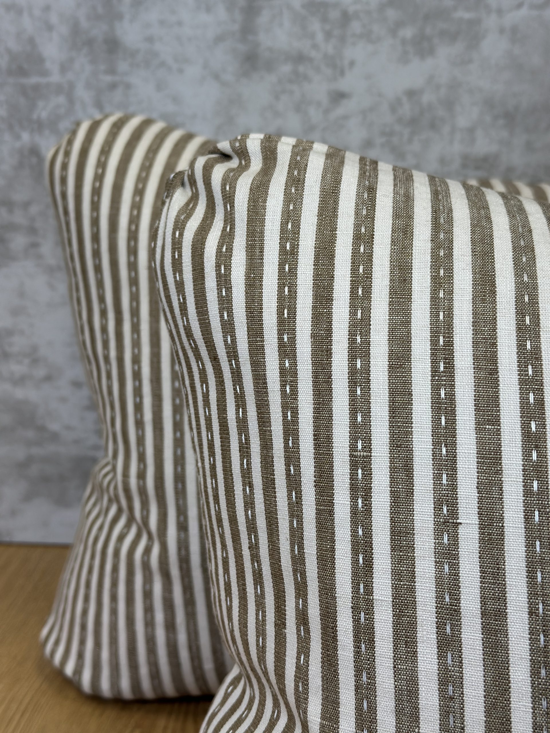 Schumacher Mathis Ticking Stripe Pillows