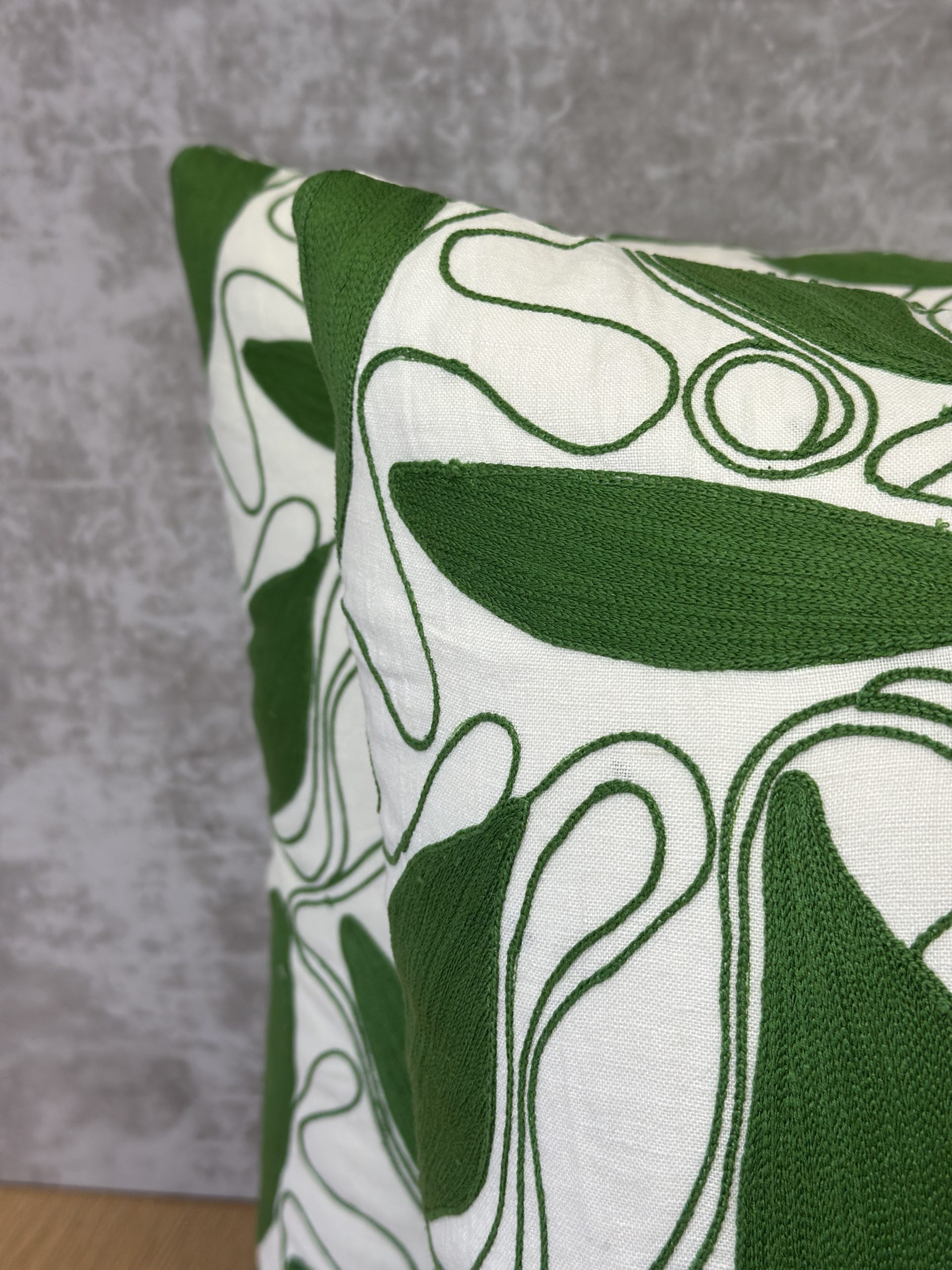 Christopher Farr Cloth Foliage Embroidered Pillows