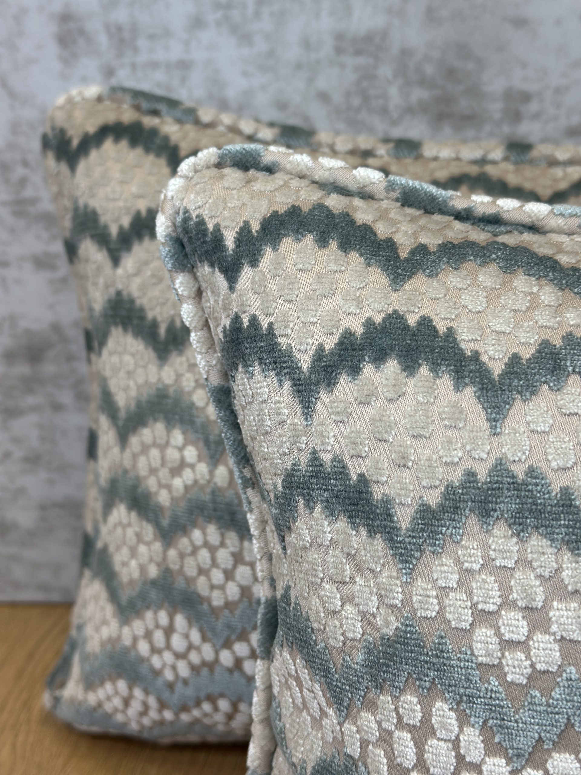 Schumacher Pollen Cut Velvet Pillows