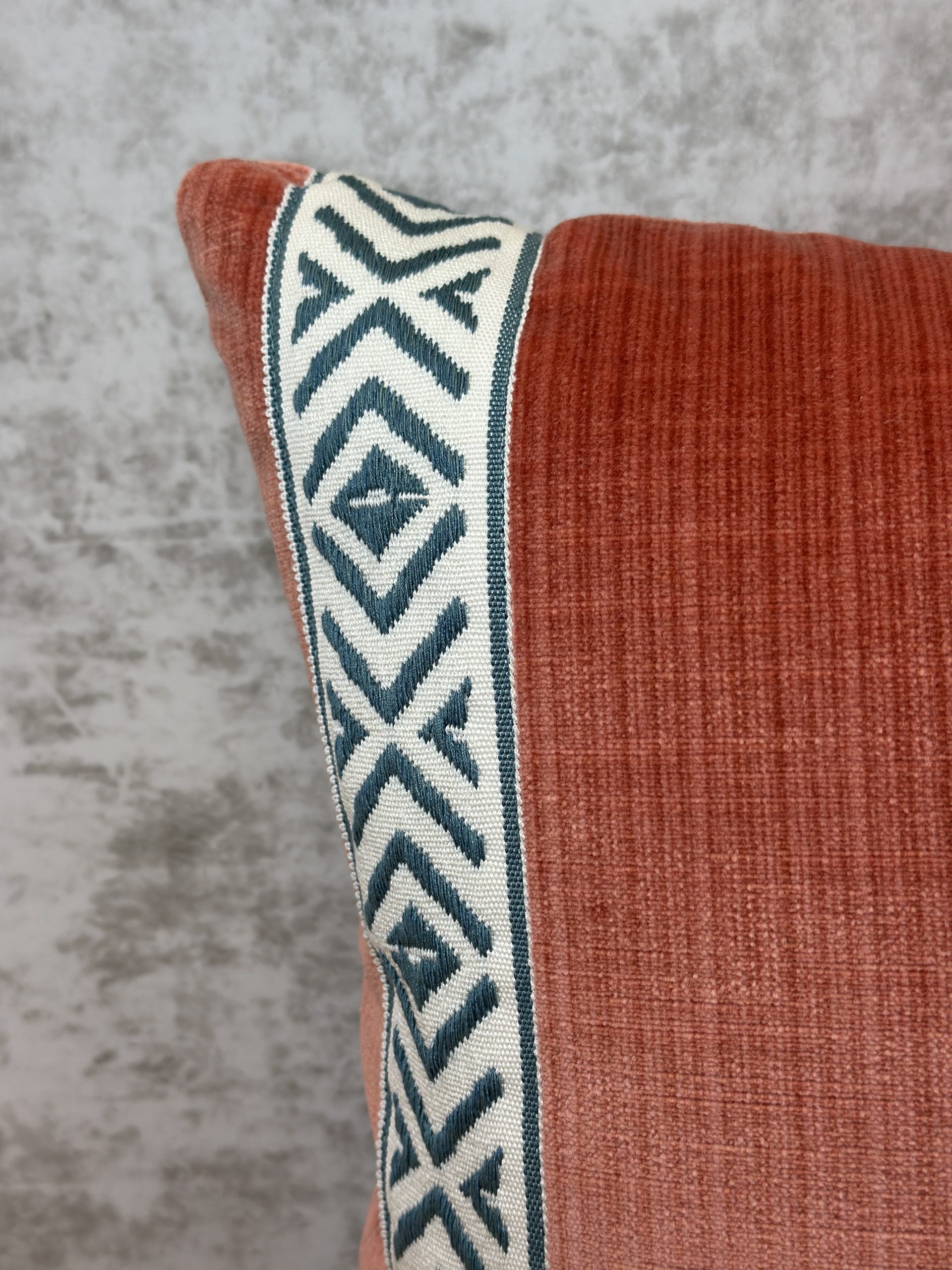 Schumacher Antique Strie Velvet Pillows