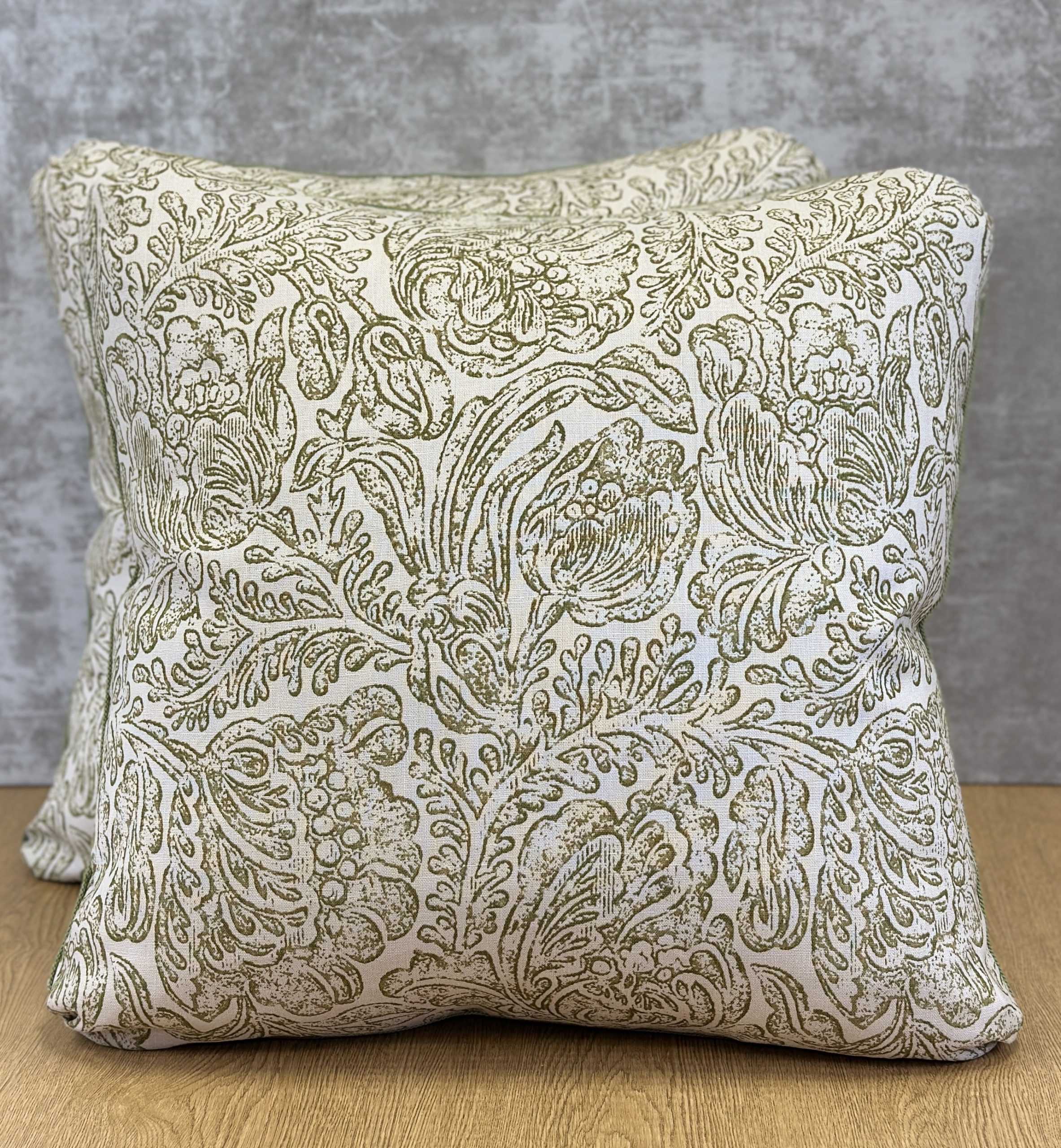 Jasper Woodblock Flower Pillows