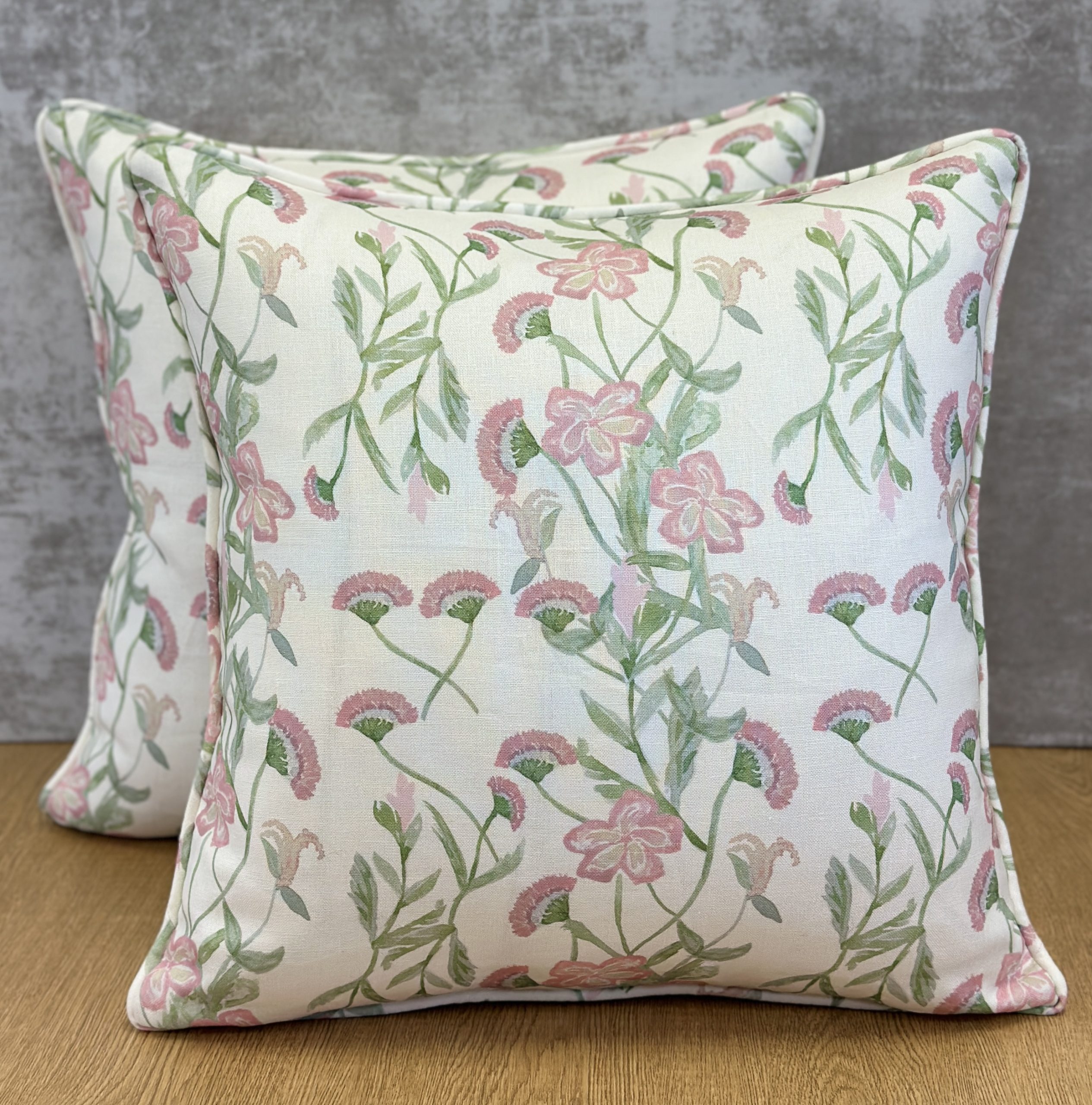 Textiles By Smith Mystic Blush Linen Pillows