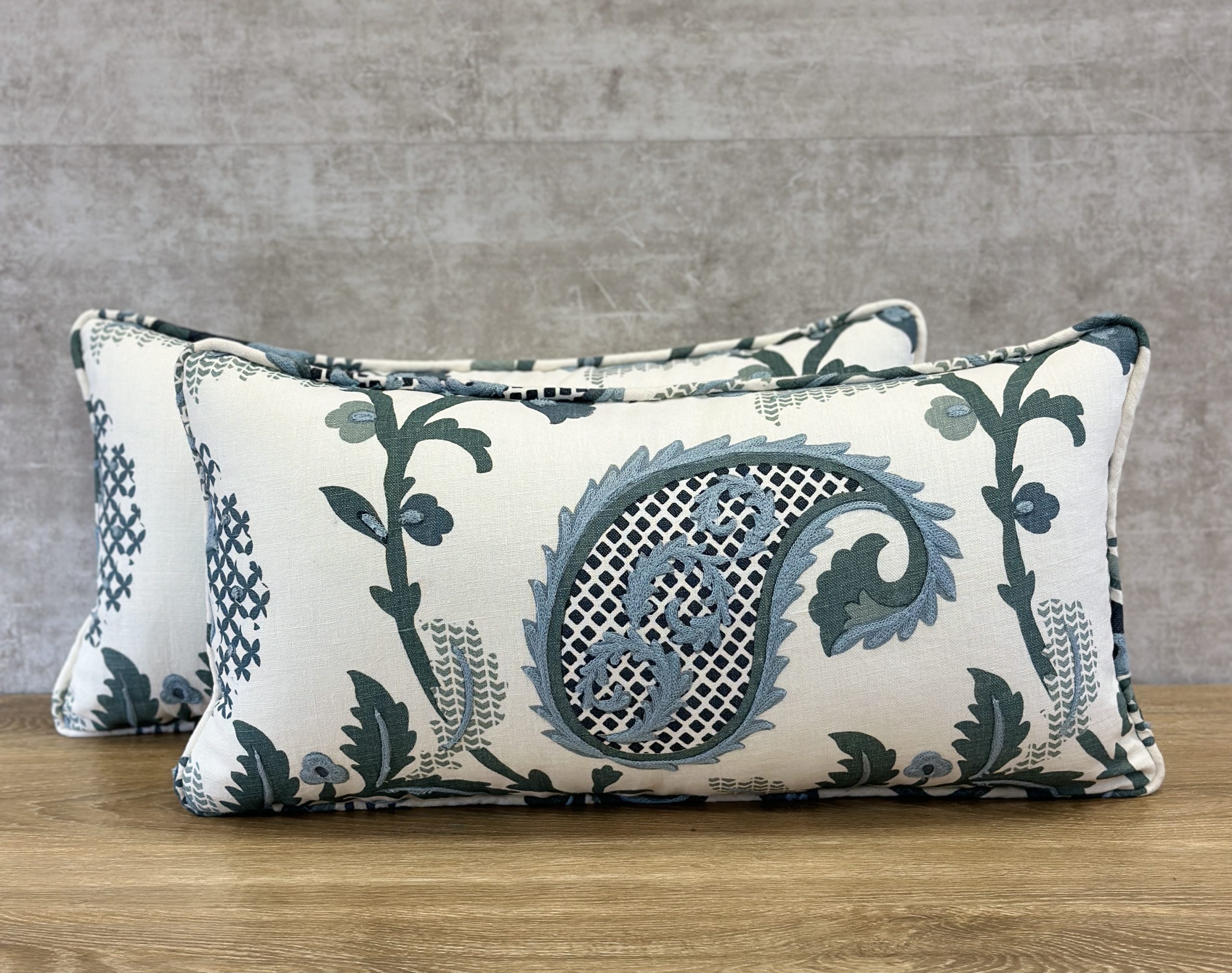 Kravet Saudade Paisley Pillows