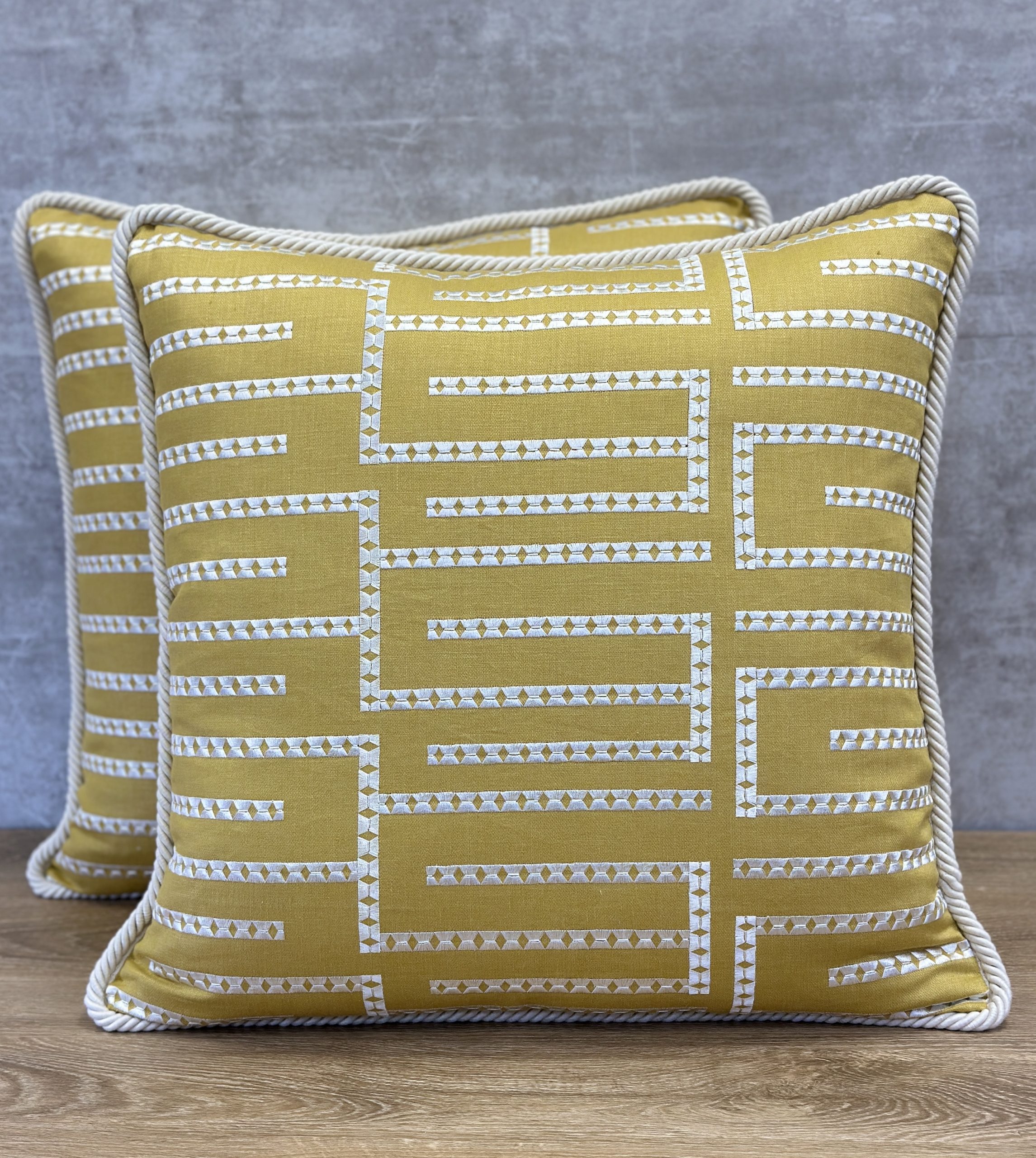 Thibaut Architect Embroidery Pillows