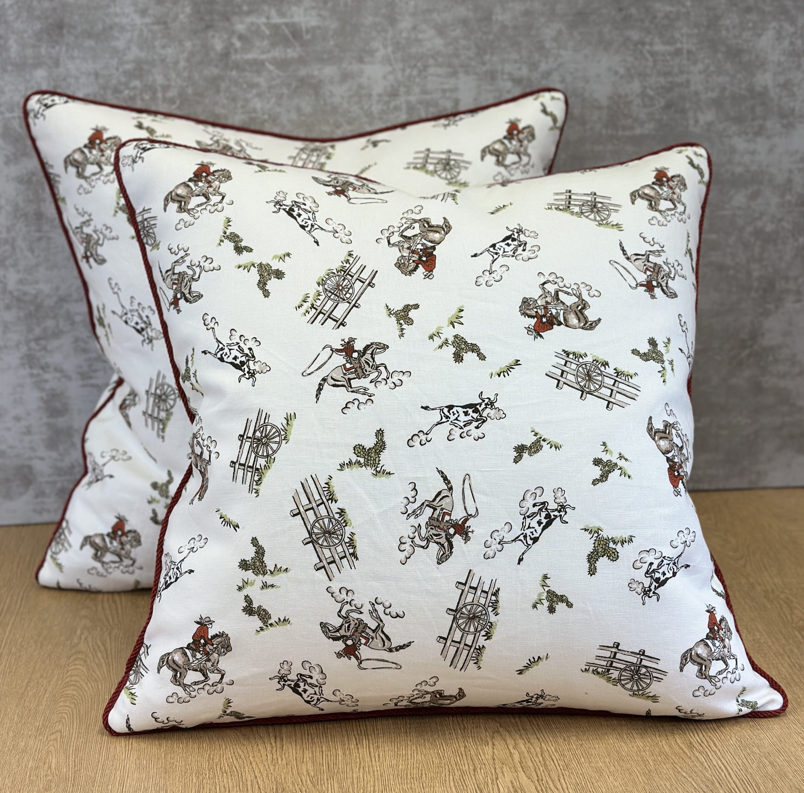 Schumacher Wild West Performance Linen Pillows