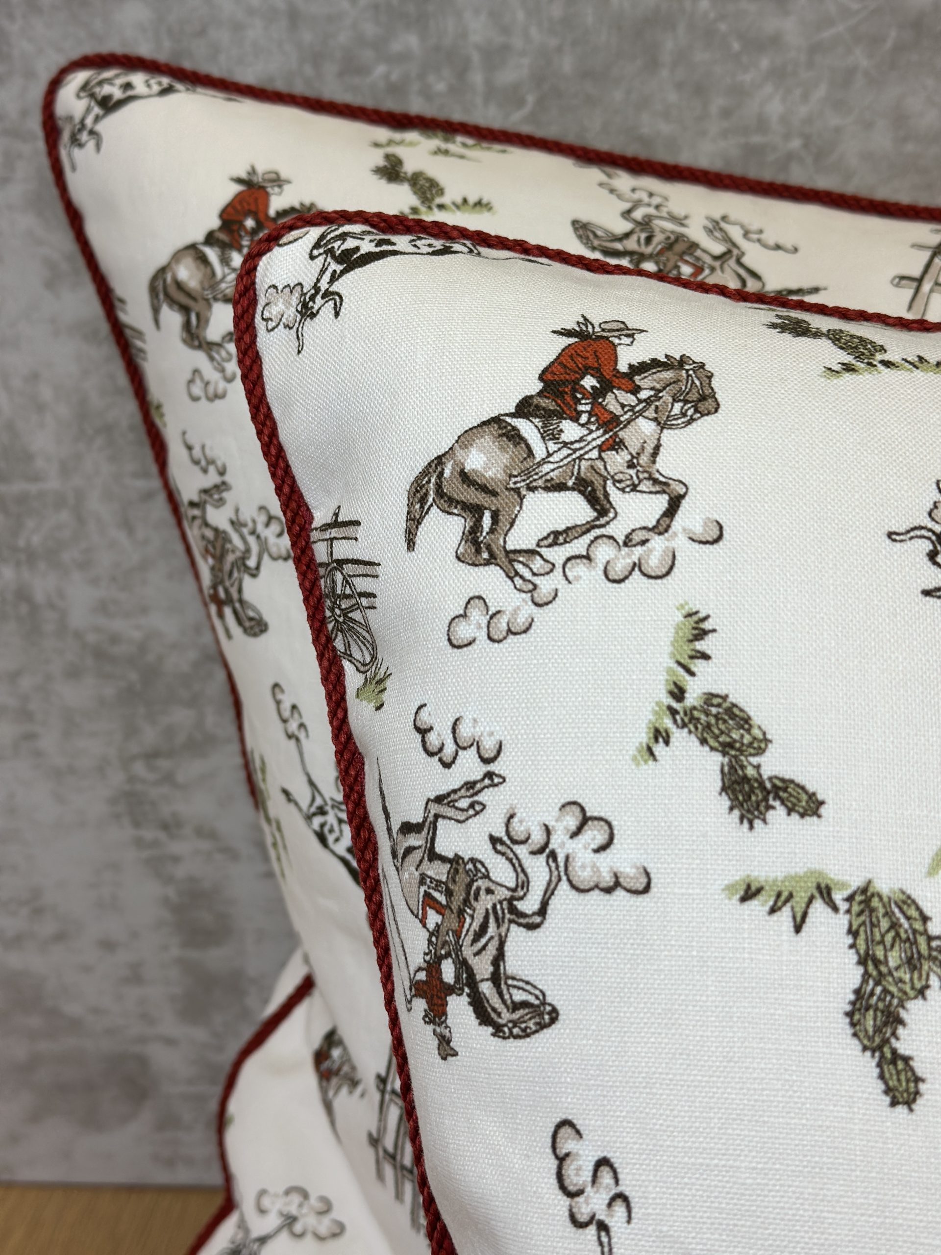 Schumacher Wild West Performance Linen Pillows