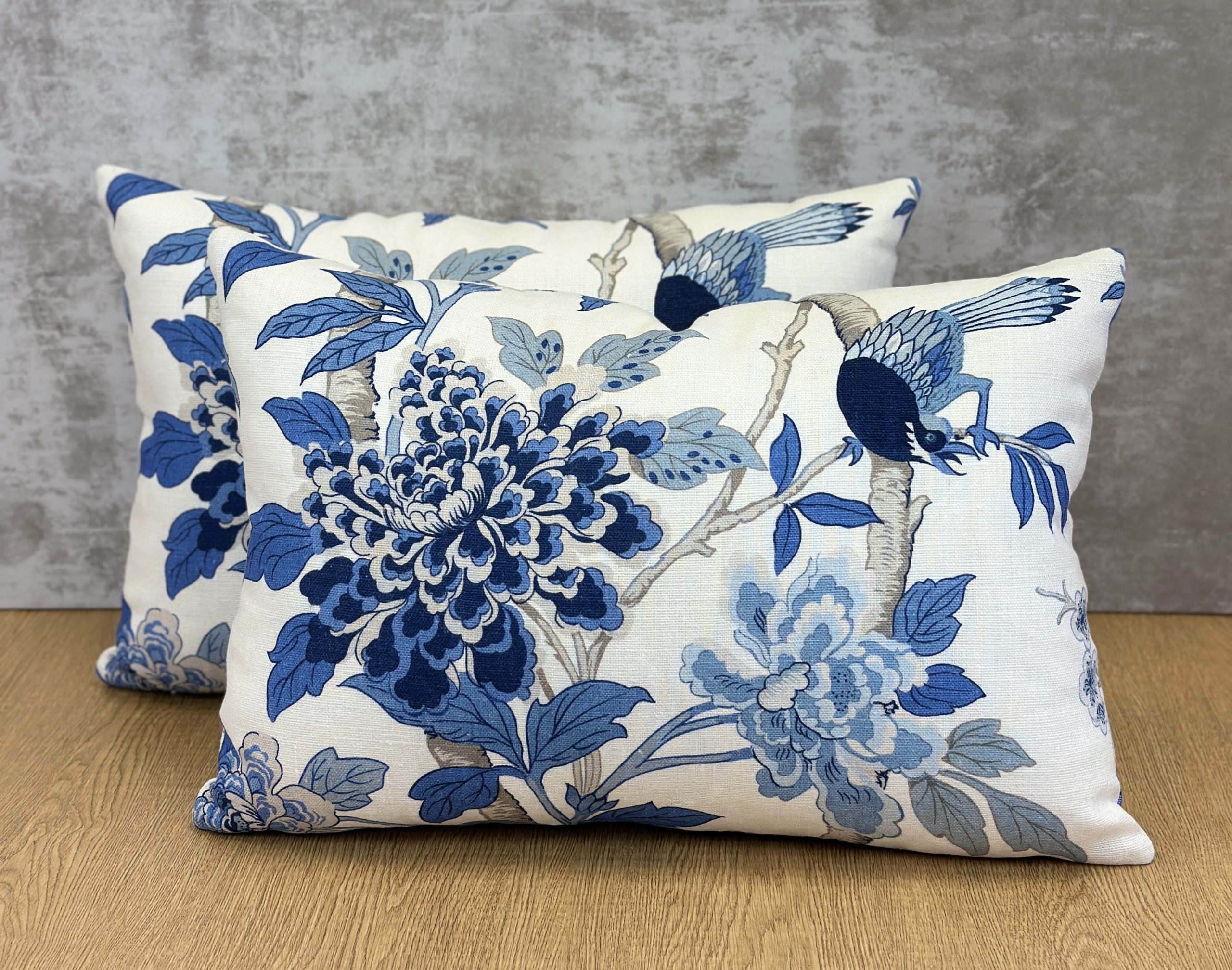 GP & J Baker Hydrangea Bird Pillows