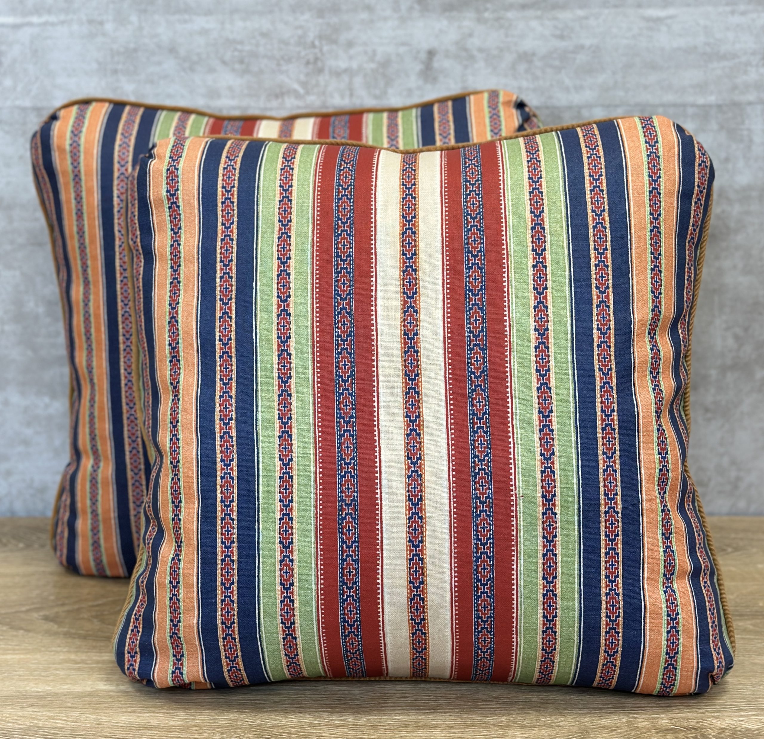 Kathy Ireland Ottoman Stripe Pillows