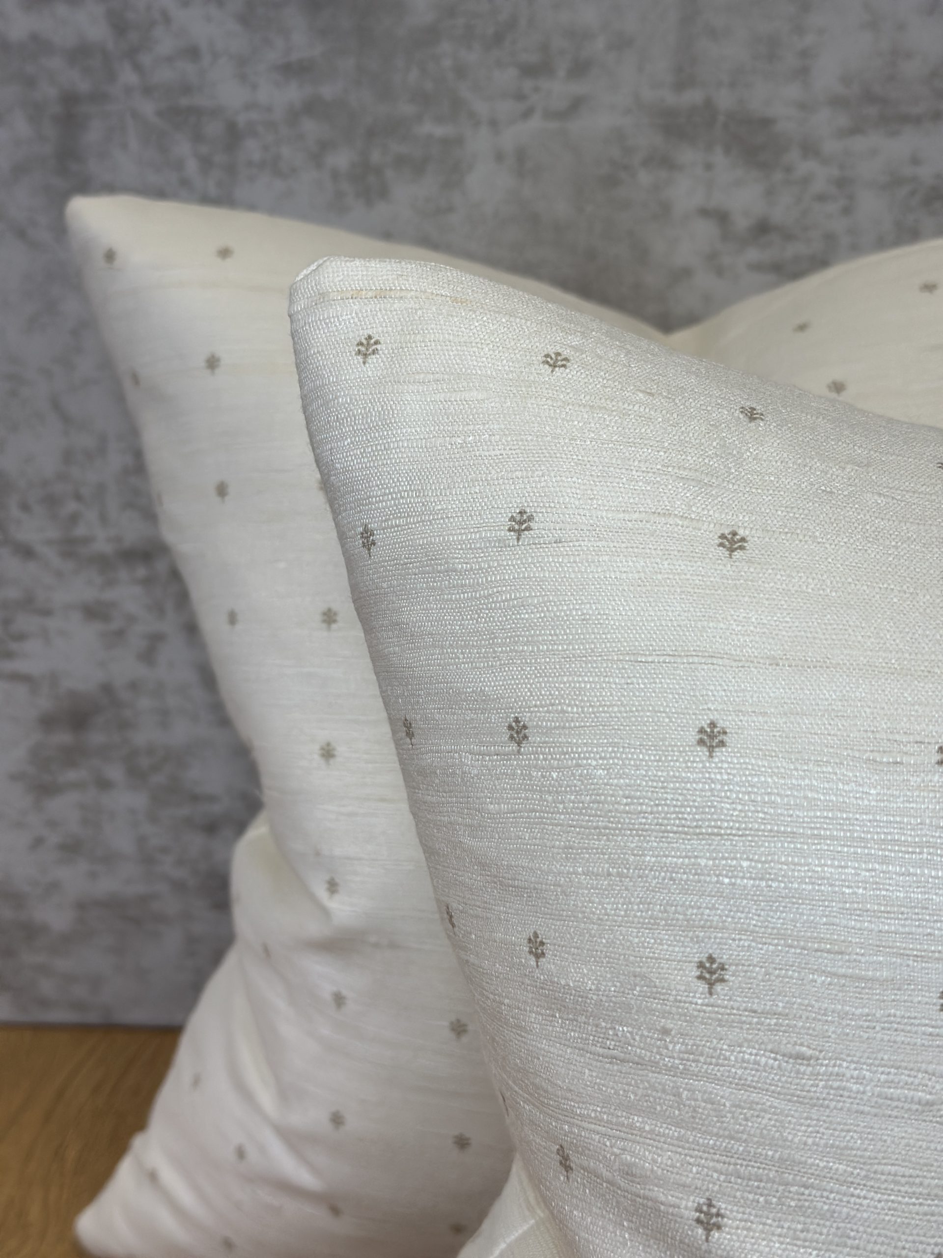 Schumacher Engelmann Silk Hand Print Pillows