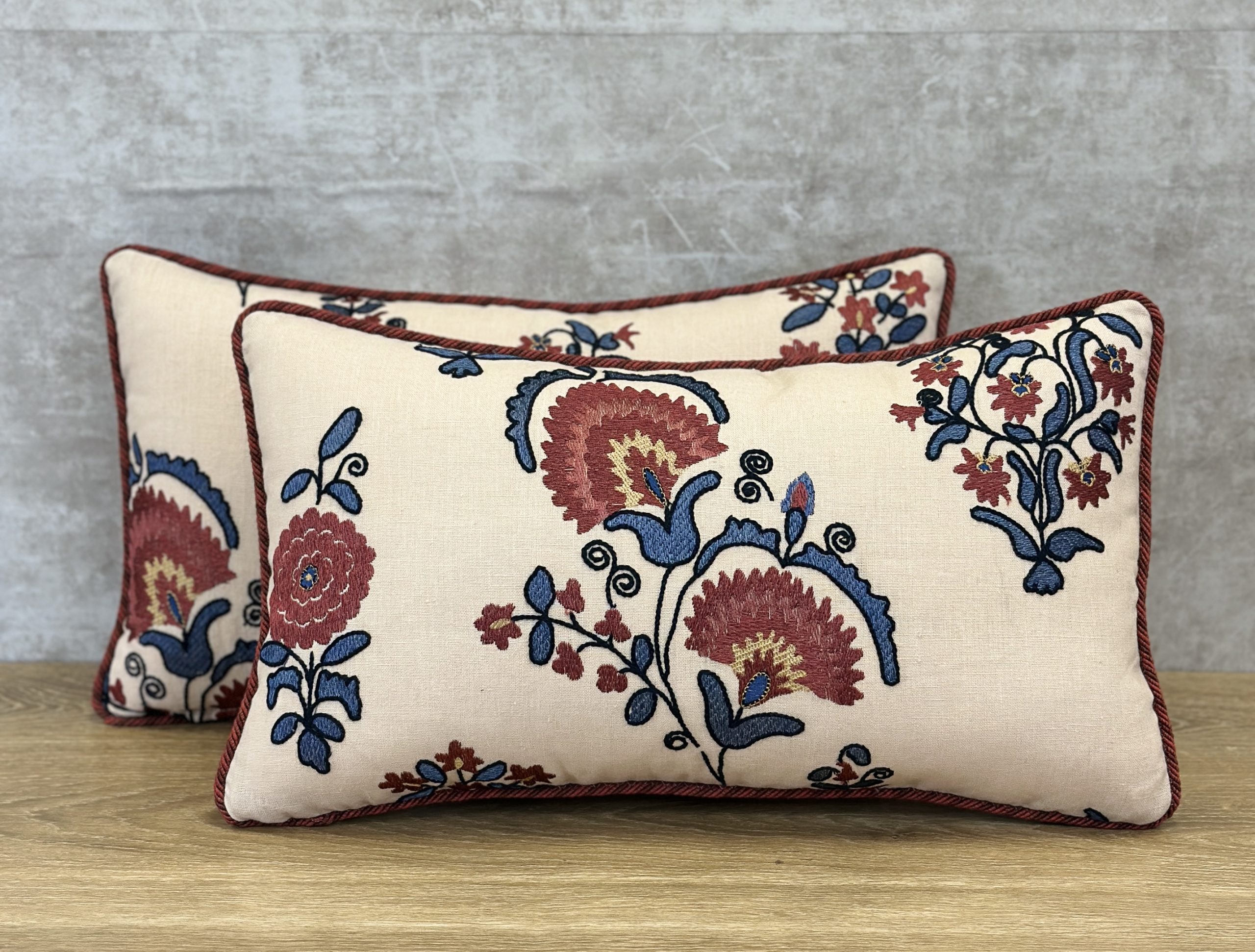 Lee Jofa Mead Embroidery Pillows